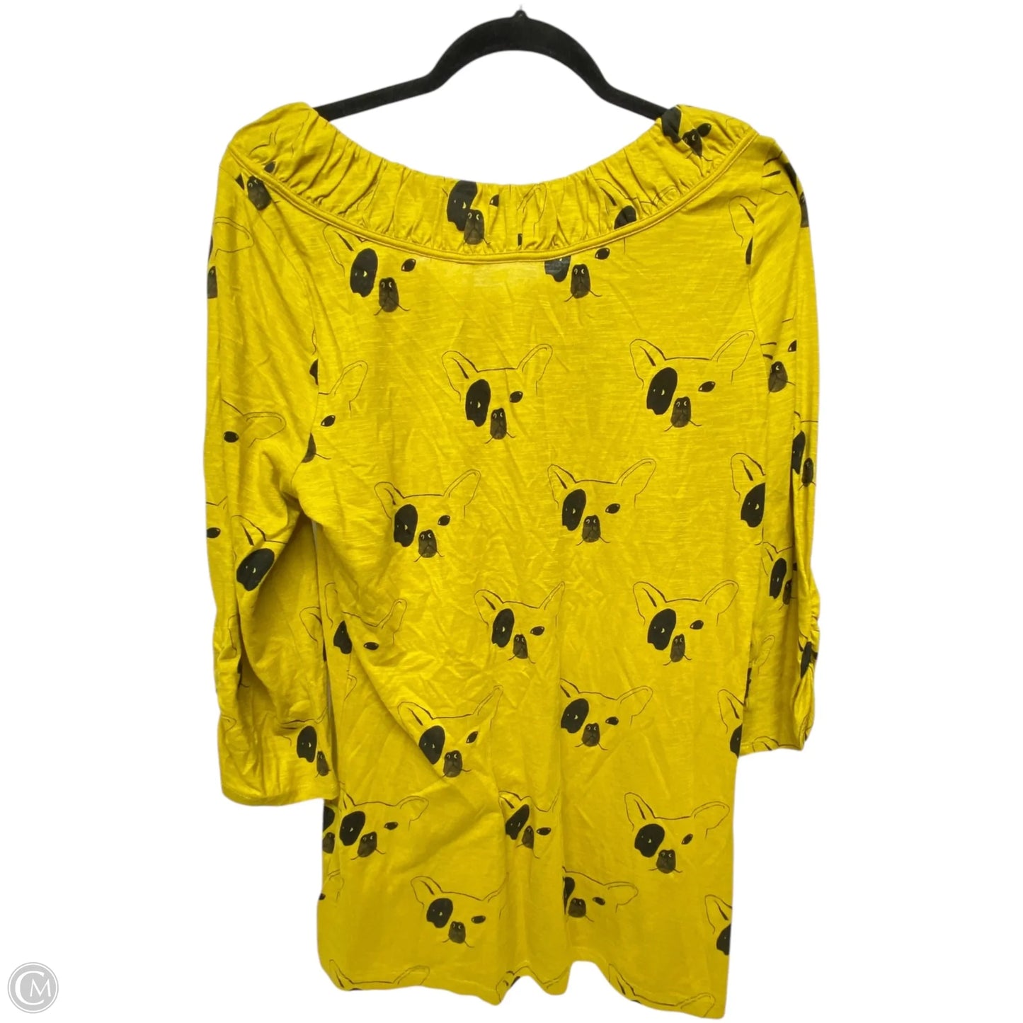 Top 3/4 Sleeve By Anthropologie In Animal Print, Size: L