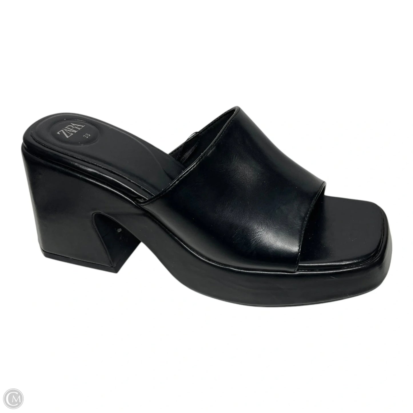 Sandals Heels Platform By Zara In Black, Size: 8