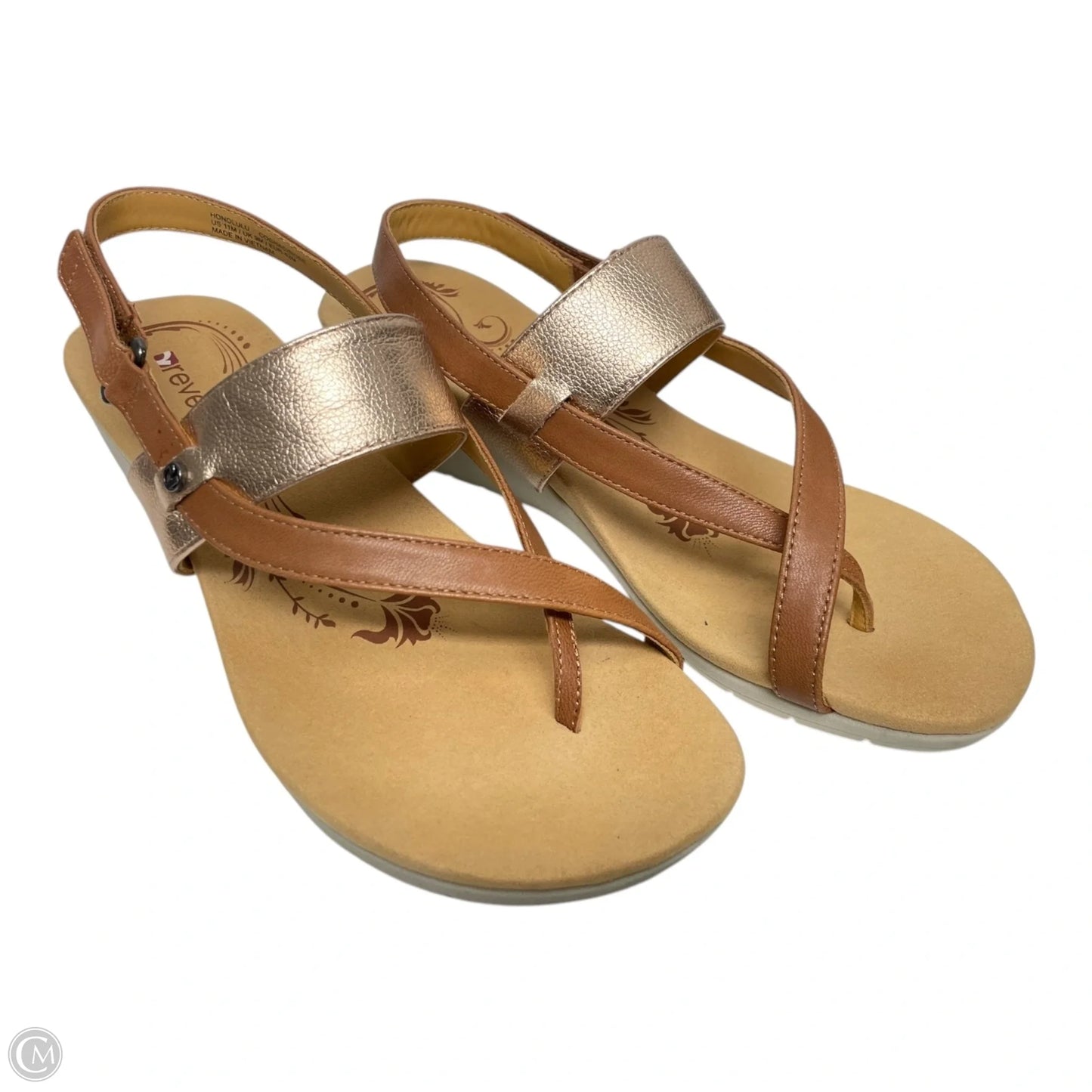 Sandals Heels Wedge By Revere In Brown, Size: 10.5