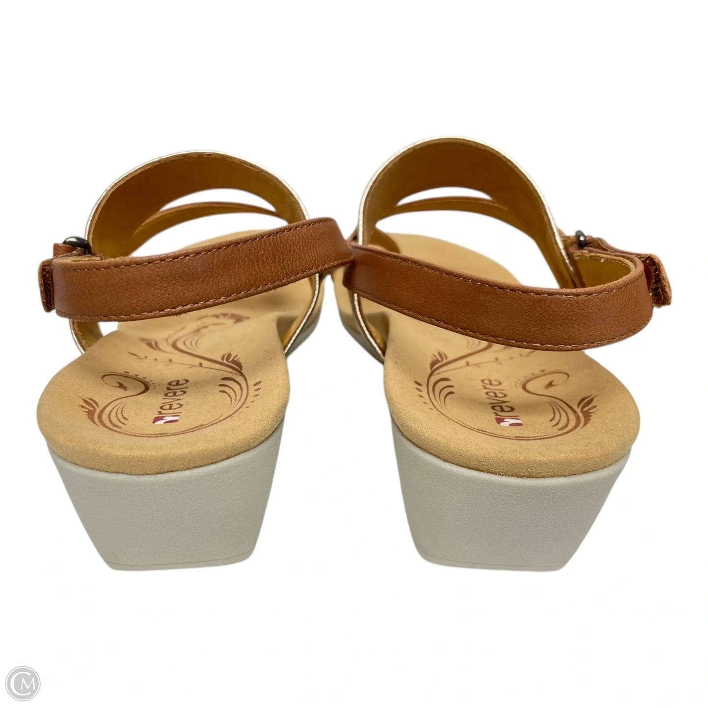 Sandals Heels Wedge By Revere In Brown, Size: 10.5