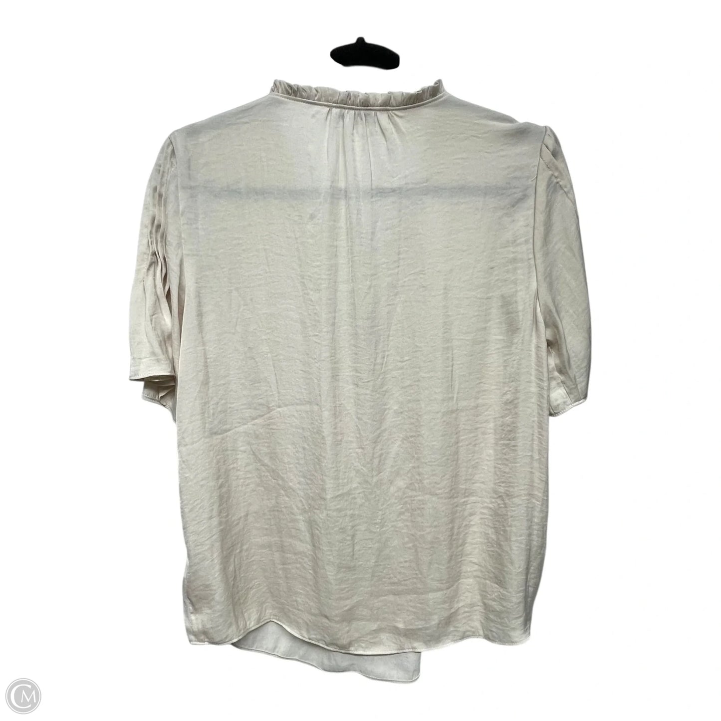Blouse Short Sleeve By Naked Zebra In Cream, Size: S