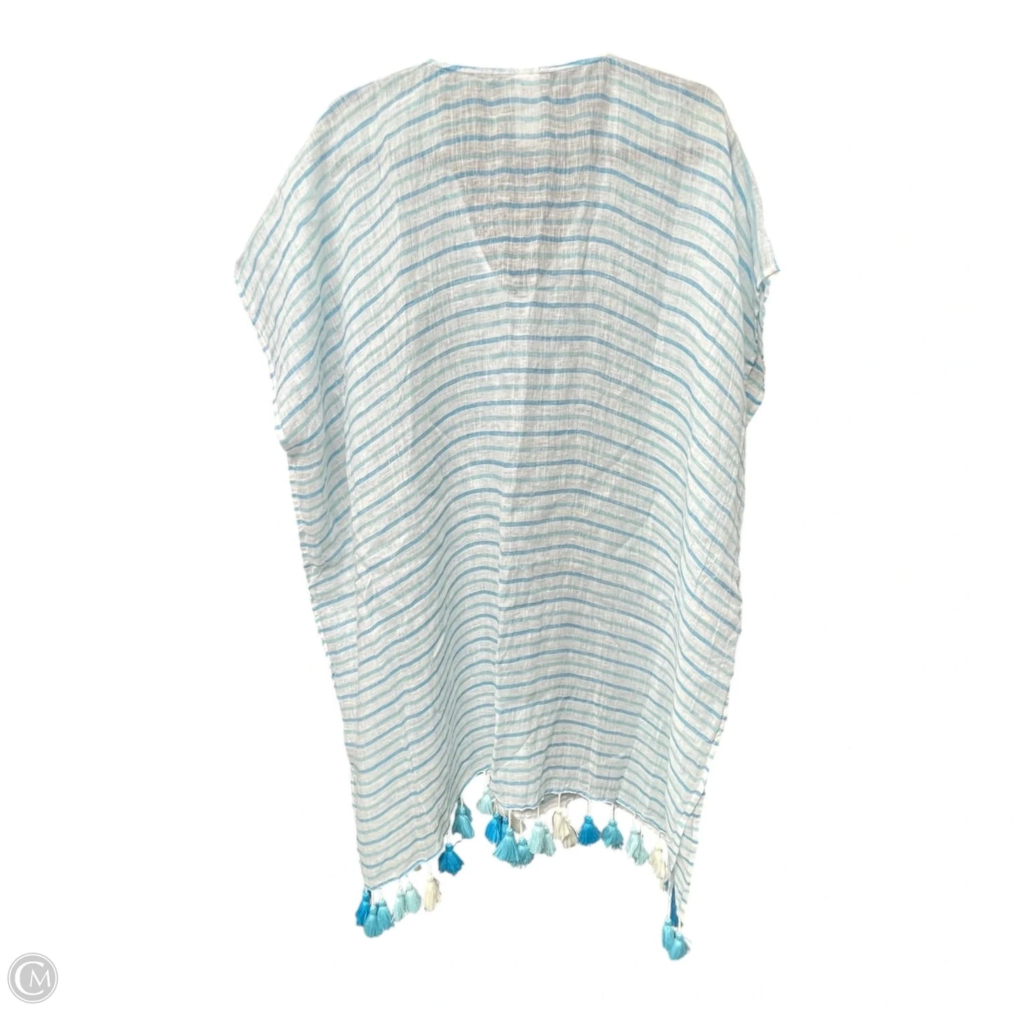 Swimwear Cover-up By Seafolly In Blue & White, Size: Osfm