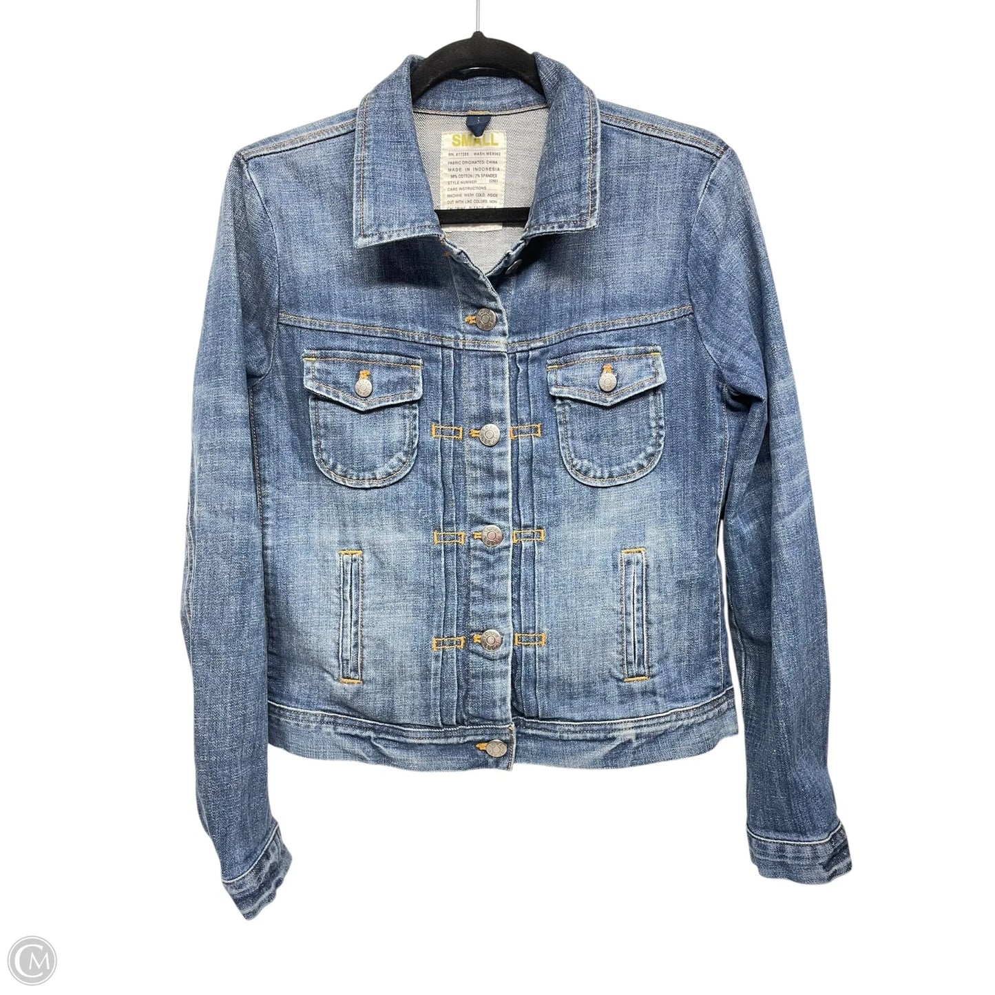 Jacket Denim By Clothes Mentor In Blue Denim, Size: S