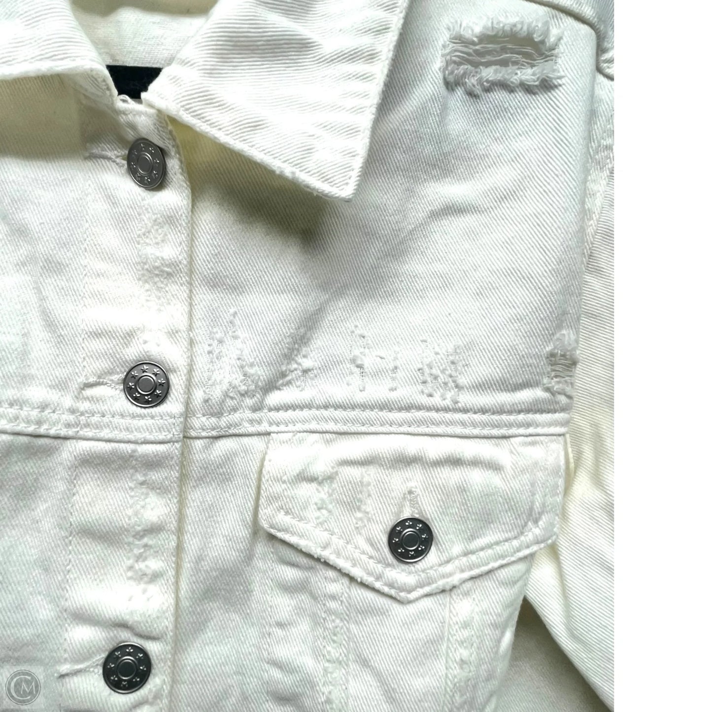 Jacket Denim By Mustard Seed In White, Size: S