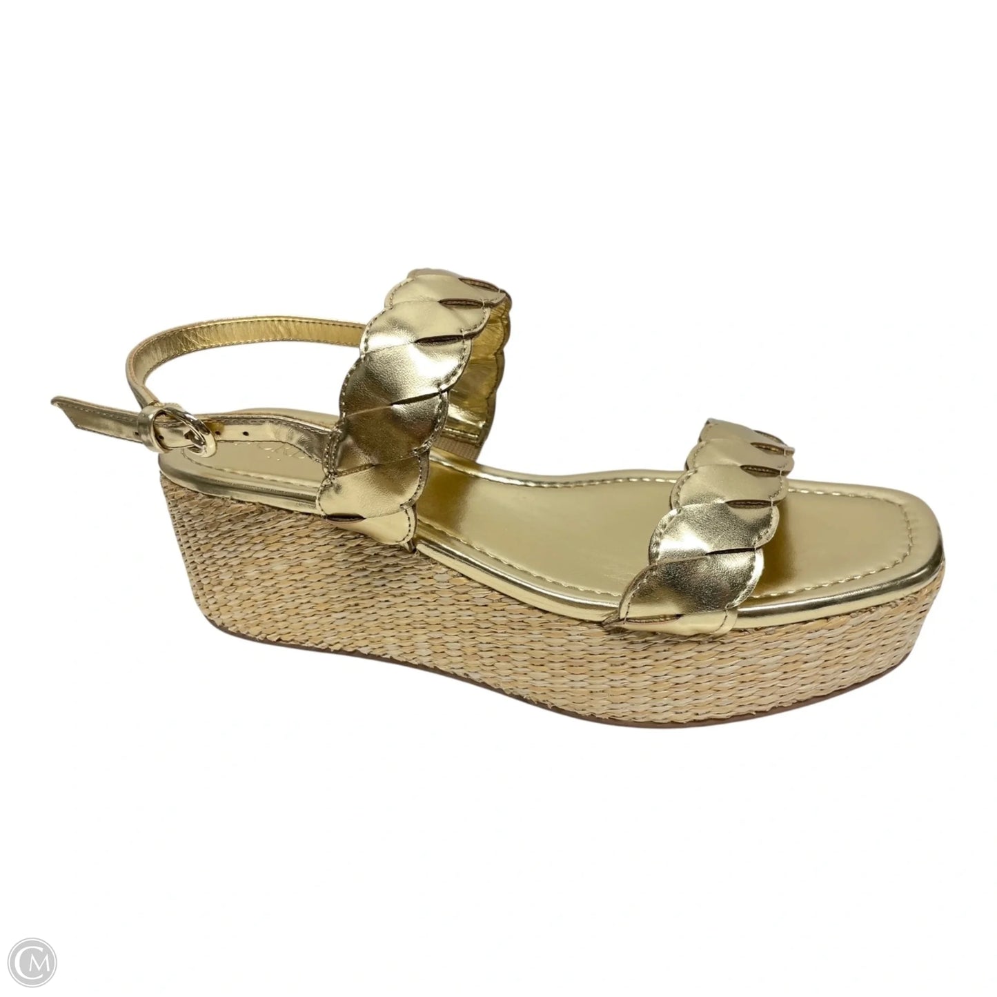 Sandals Heels Wedge By J. Crew In Gold, Size: 8.5