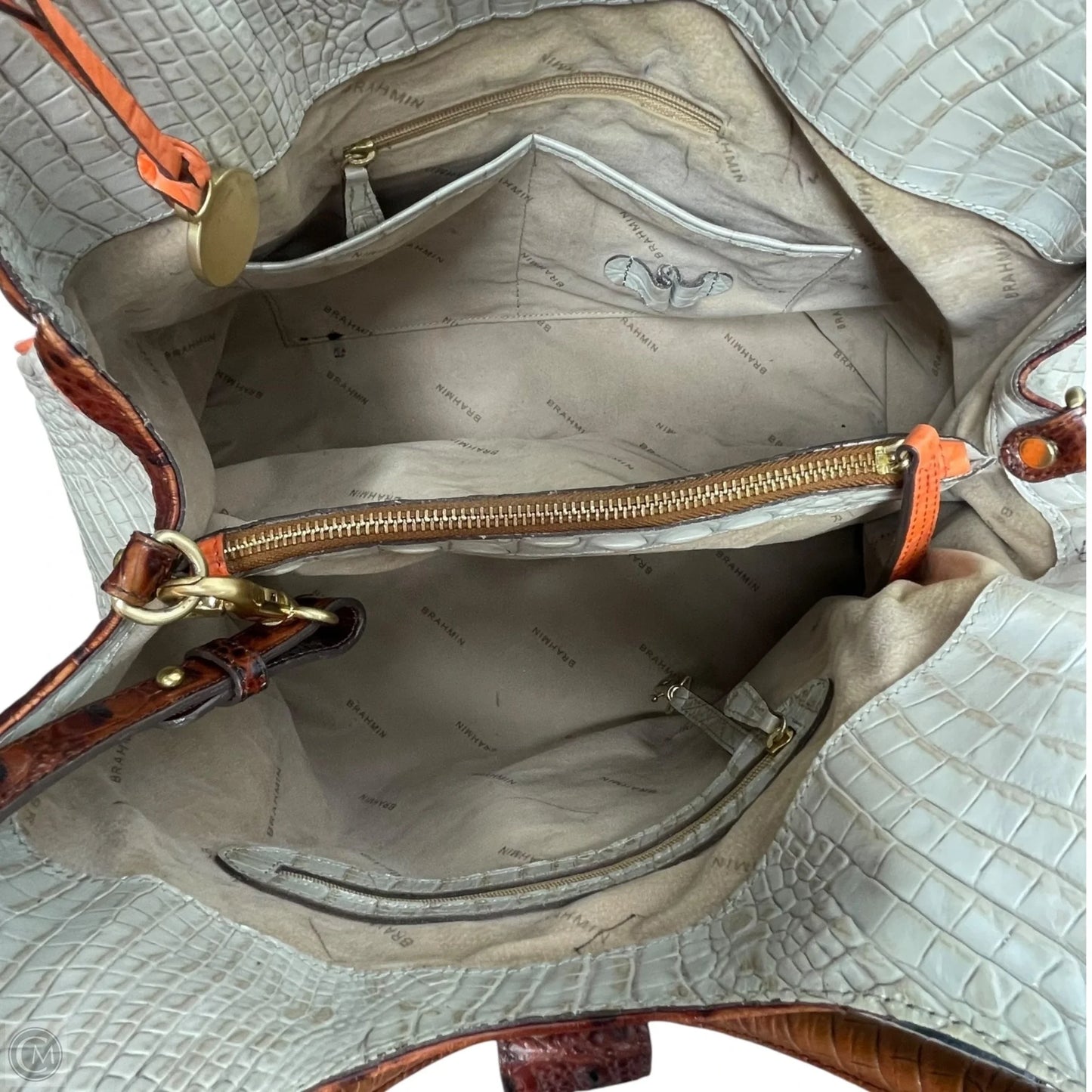 Handbag Designer By Brahmin, Size: Large