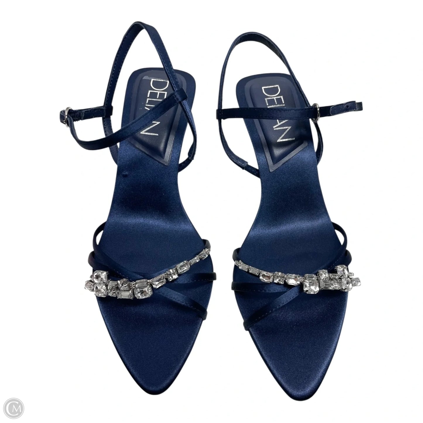 Sandals Heels Kitten By deltan In Navy, Size: 6