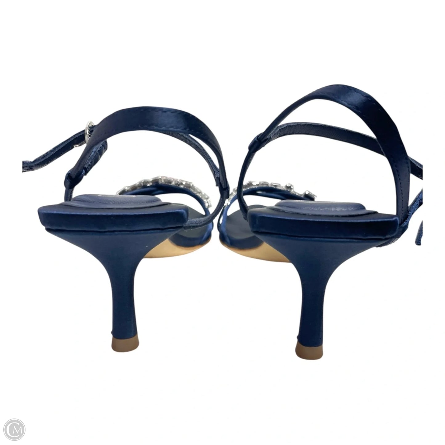 Sandals Heels Kitten By deltan In Navy, Size: 6