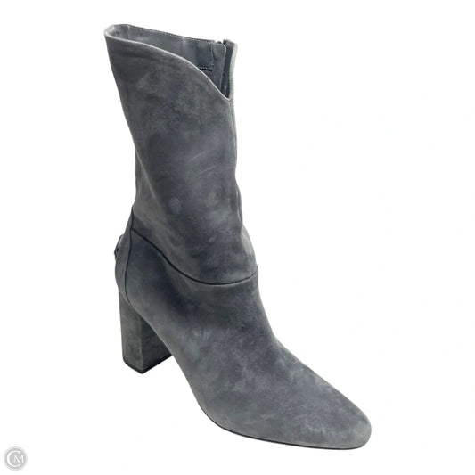 Boots Mid-calf Heels By White House Black Market In Grey, Size: 10