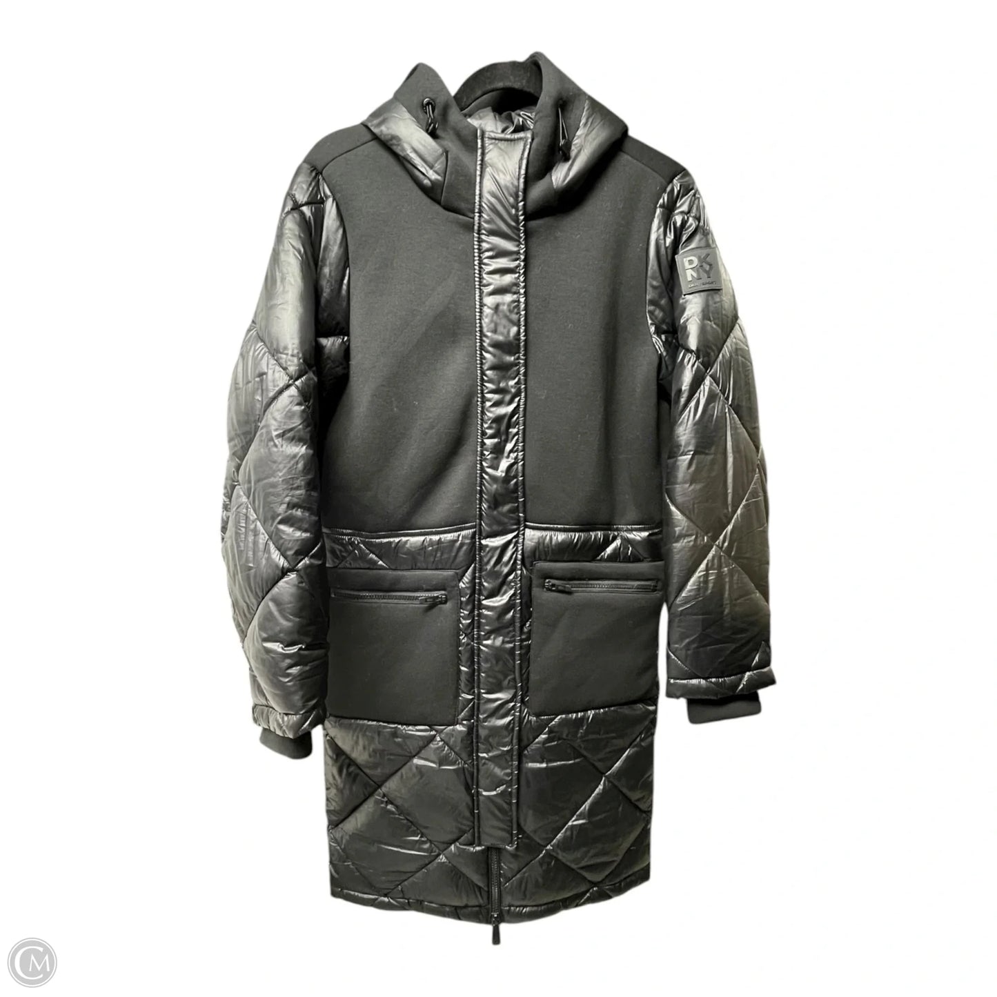 Coat Puffer & Quilted By Dkny In Blue, Size: S