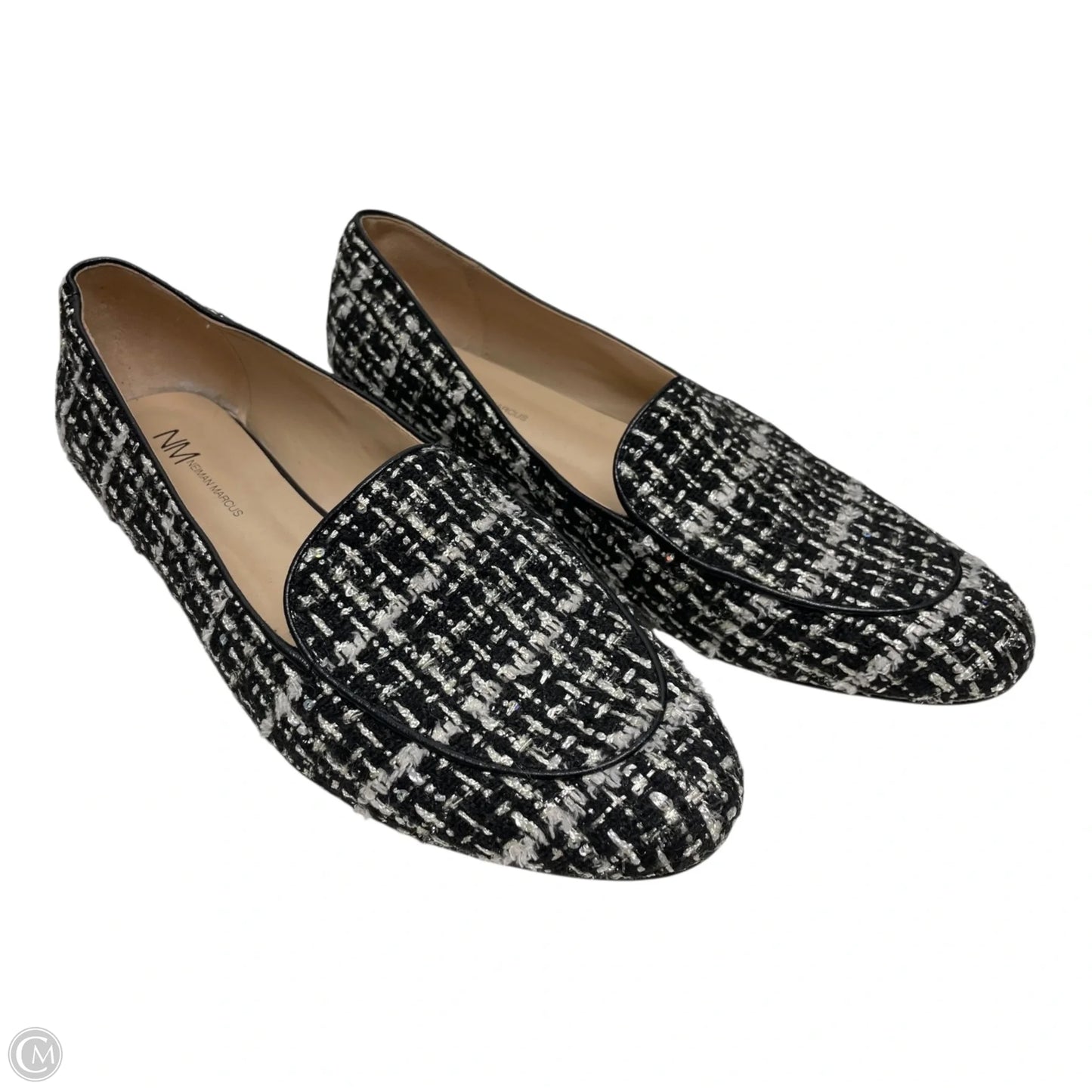 Shoes Designer By Neiman Marcus In Black & White, Size: 9.5
