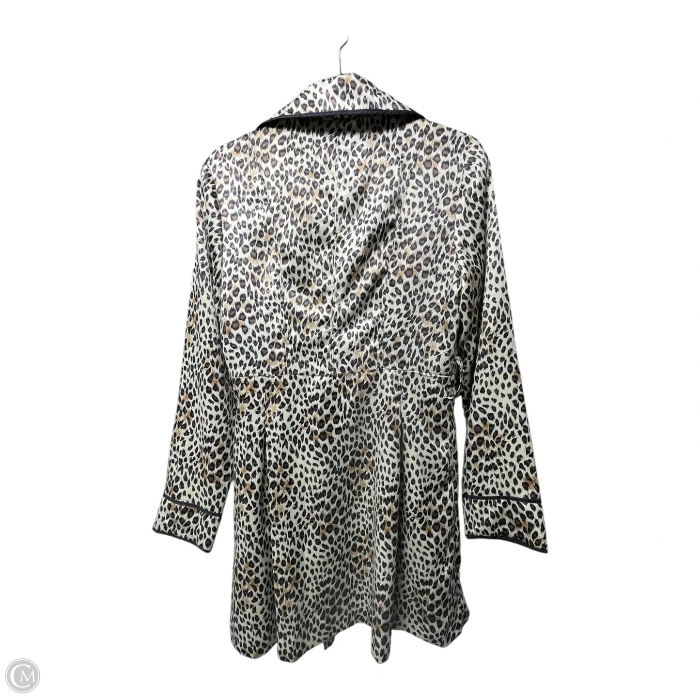 Coat Trench Coat By Forever 21 In Animal Print, Size: M