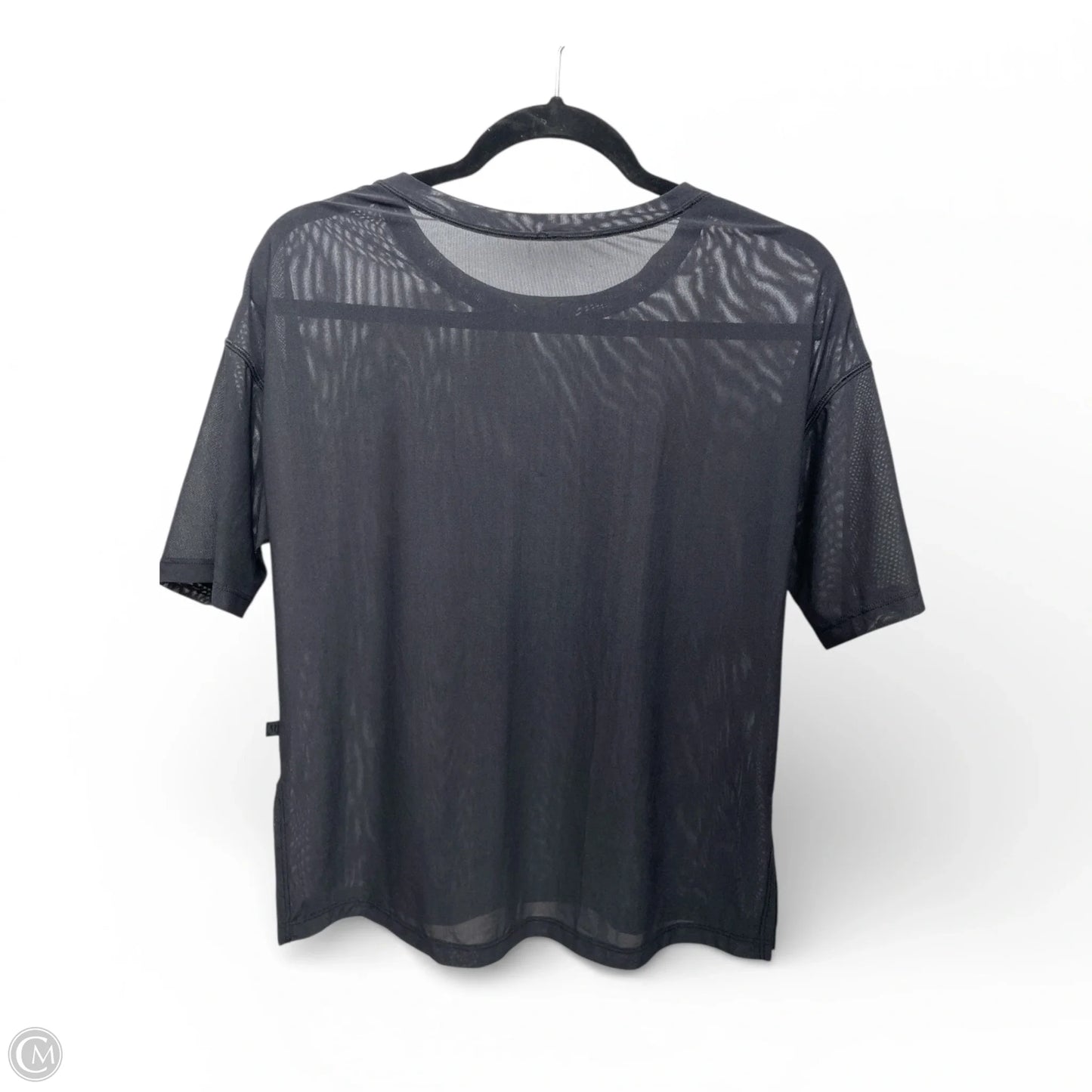 Athletic Top Short Sleeve By Lululemon In Black, Size: 2