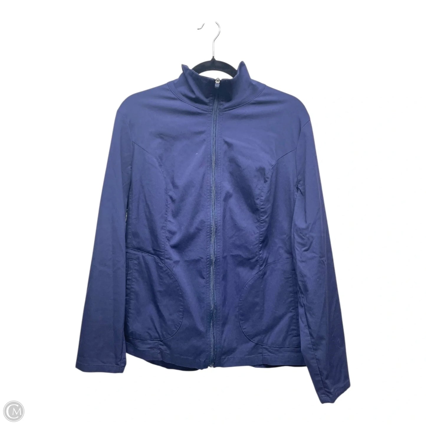 Athletic Jacket By Chicos In Navy, Size: L