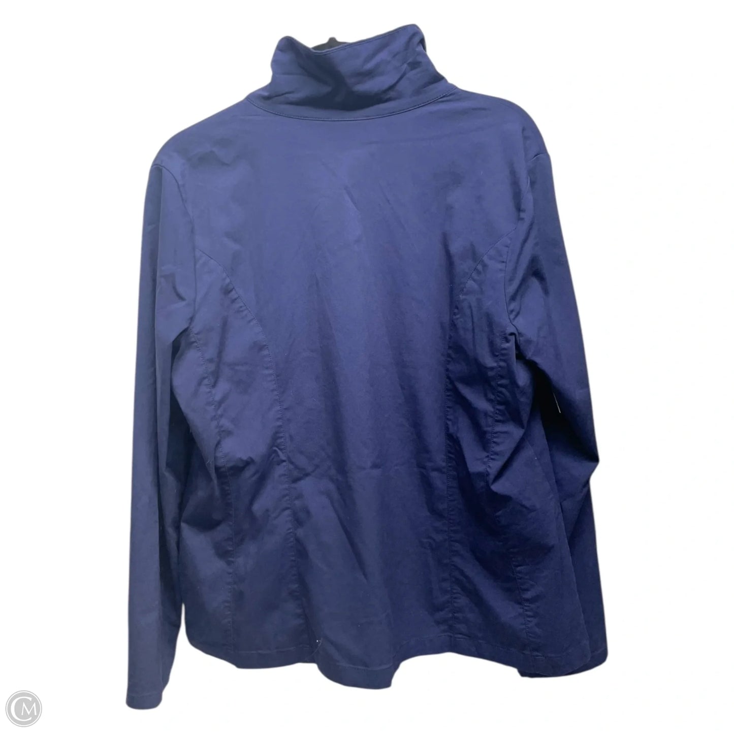 Athletic Jacket By Chicos In Navy, Size: L