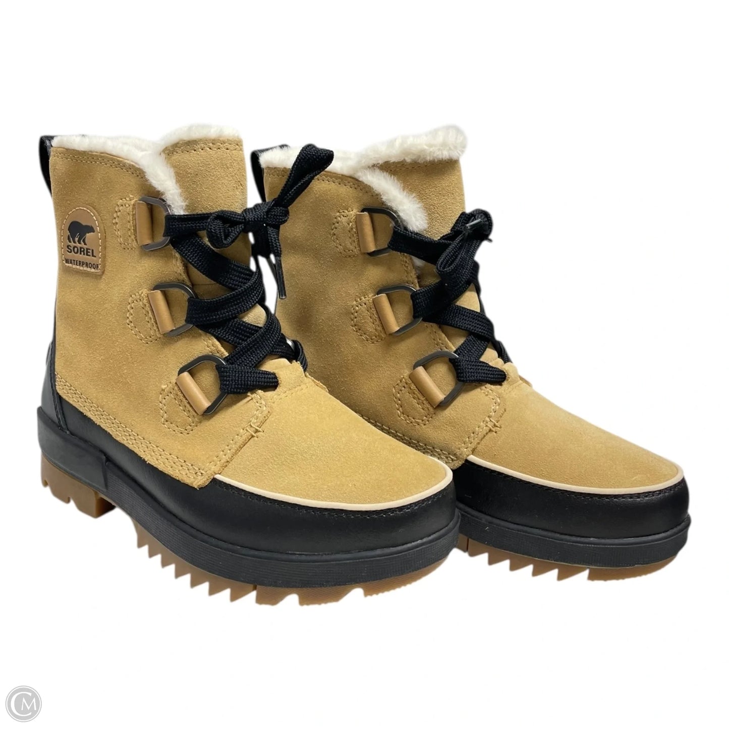 Boots Rain By Sorel In Black & Tan, Size: 7