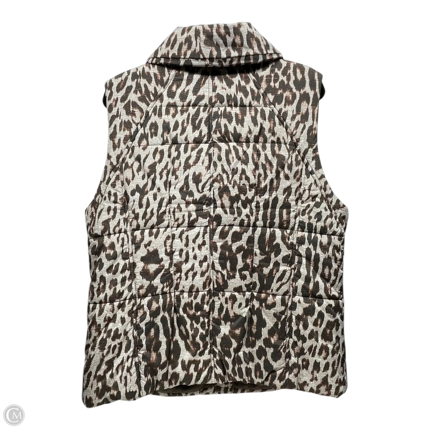 Vest Puffer & Quilted By Cabi In Animal Print, Size: Xl
