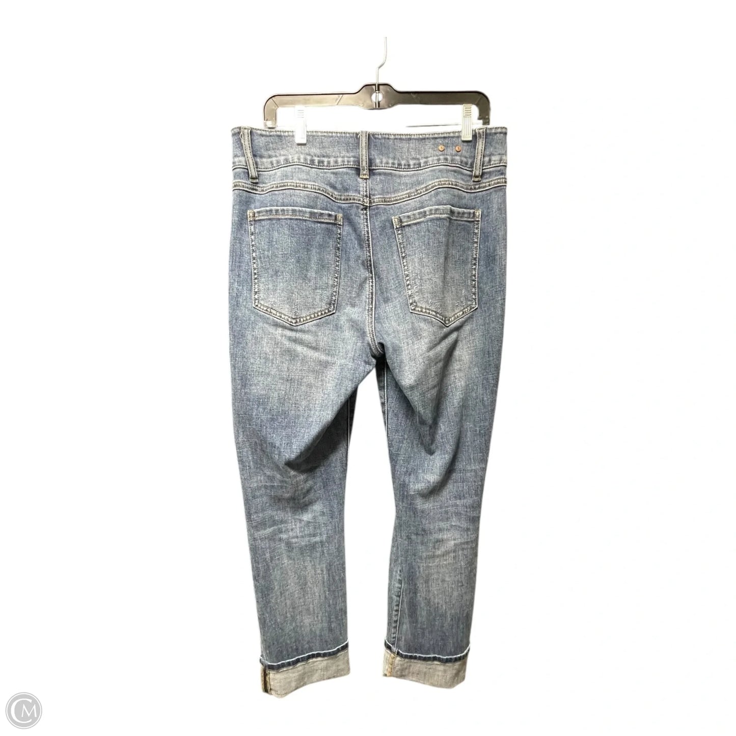 Jeans Cropped By Cabi In Blue Denim, Size: 10