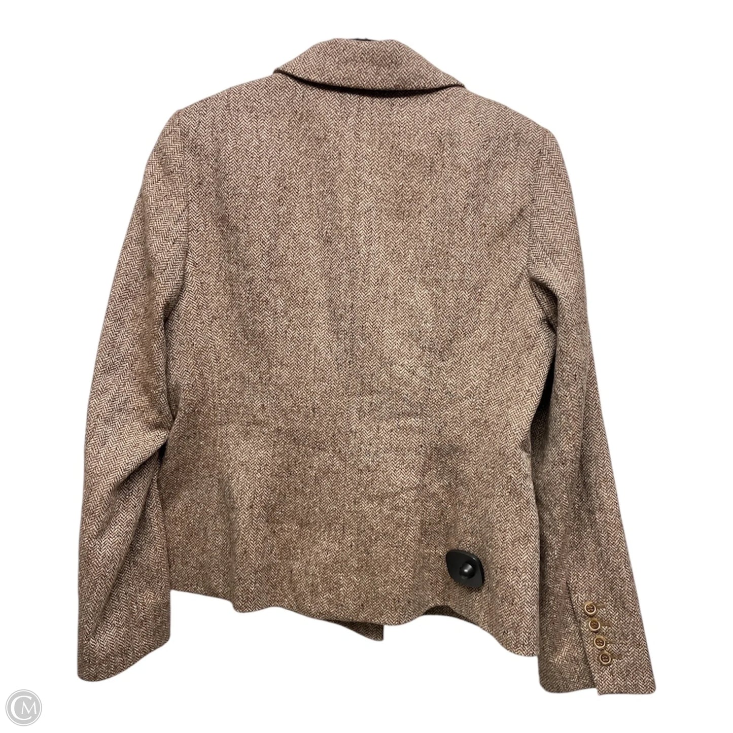 Blazer By Talbots In Brown & Cream, Size: 12