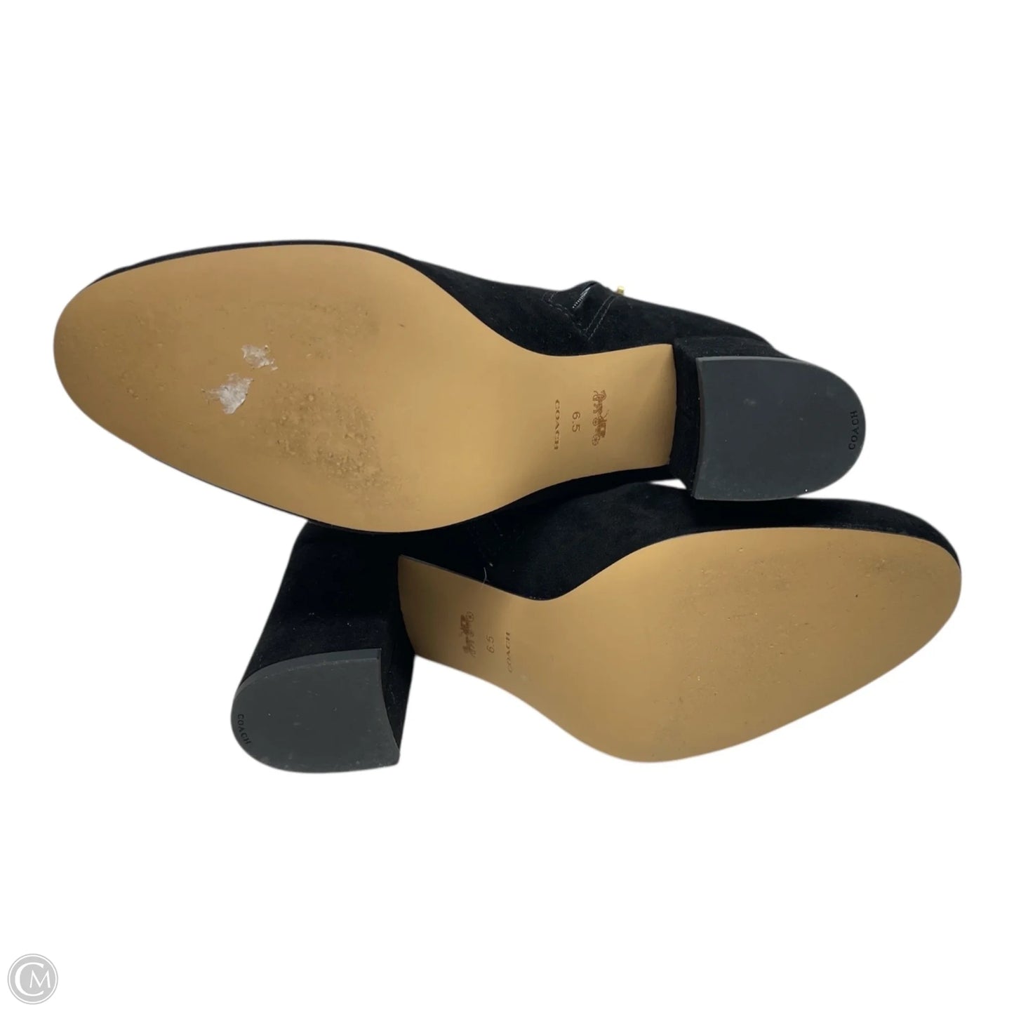 Boots Designer By Coach In Black, Size: 6.5