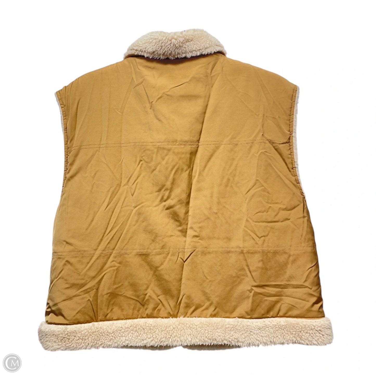 Vest Puffer & Quilted By Elodie In Tan, Size: M