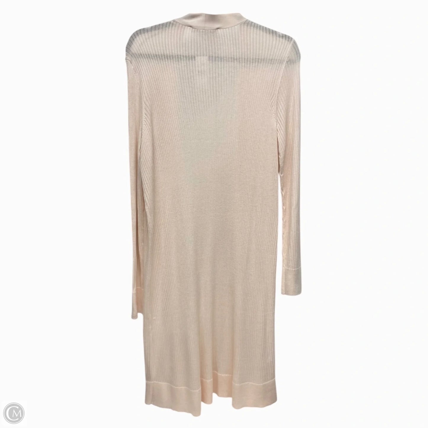 Sweater Cardigan By Loft In Peach, Size: L