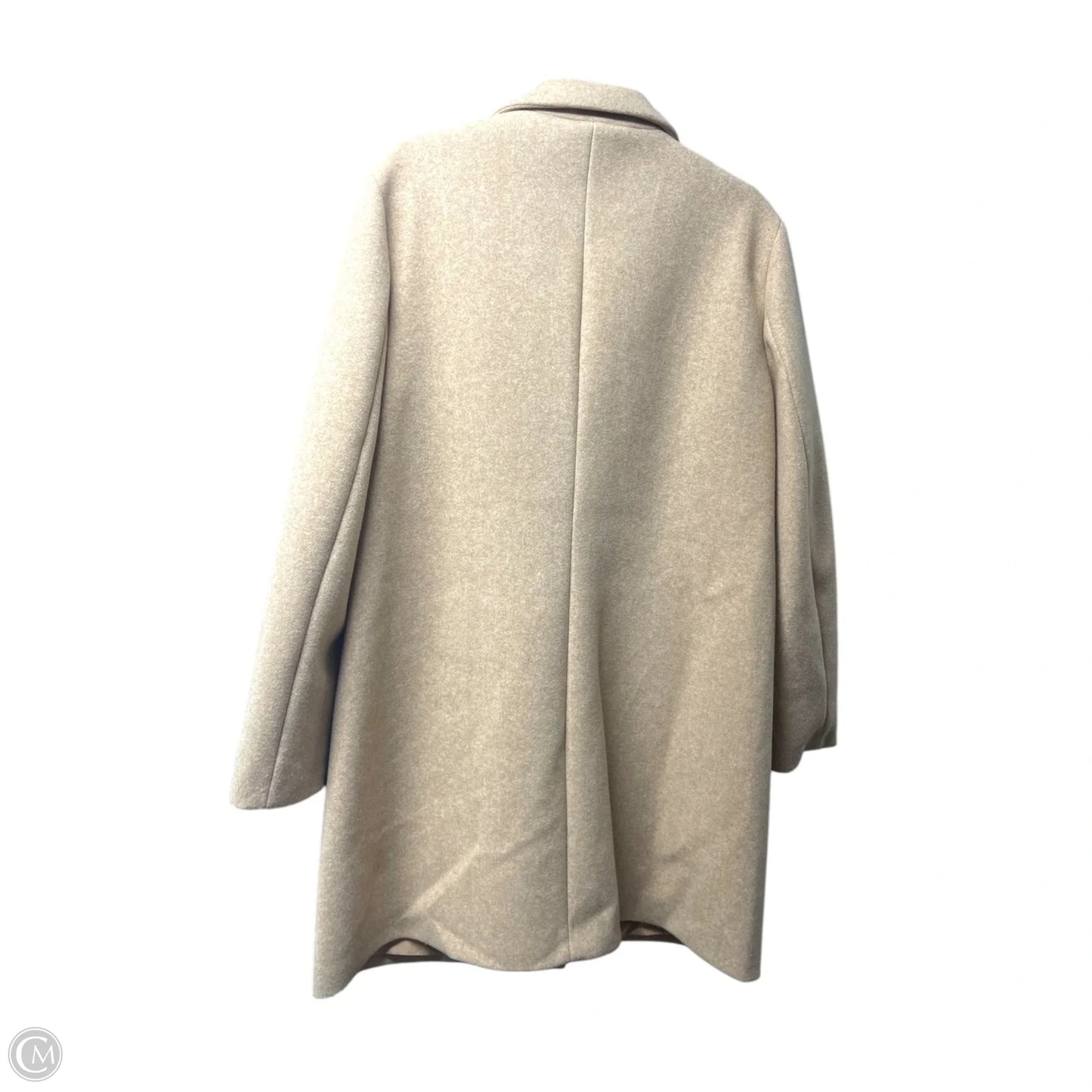 Coat Wool By Calvin Klein In Tan, Size: L