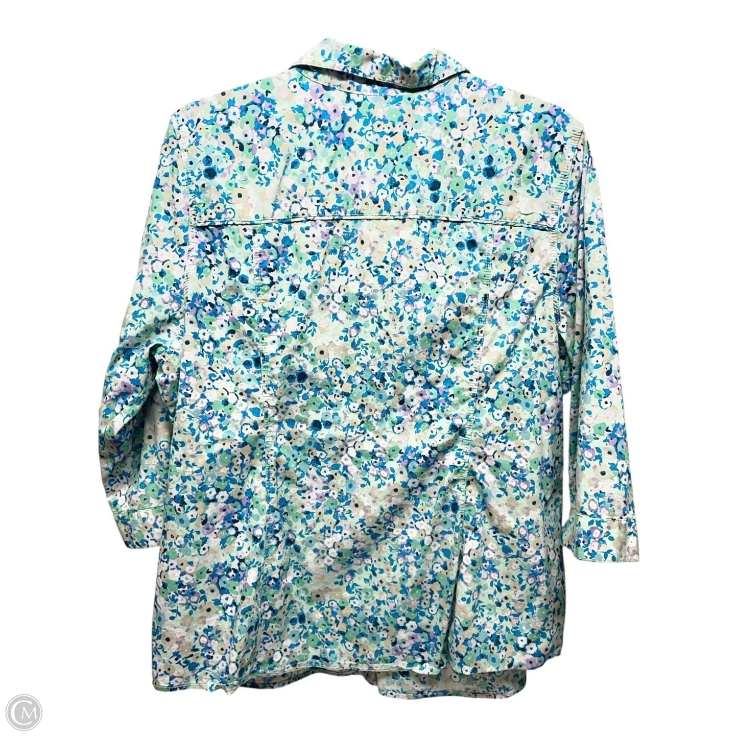 Top 3/4 Sleeve By Sonoma In Floral Print, Size: 1x