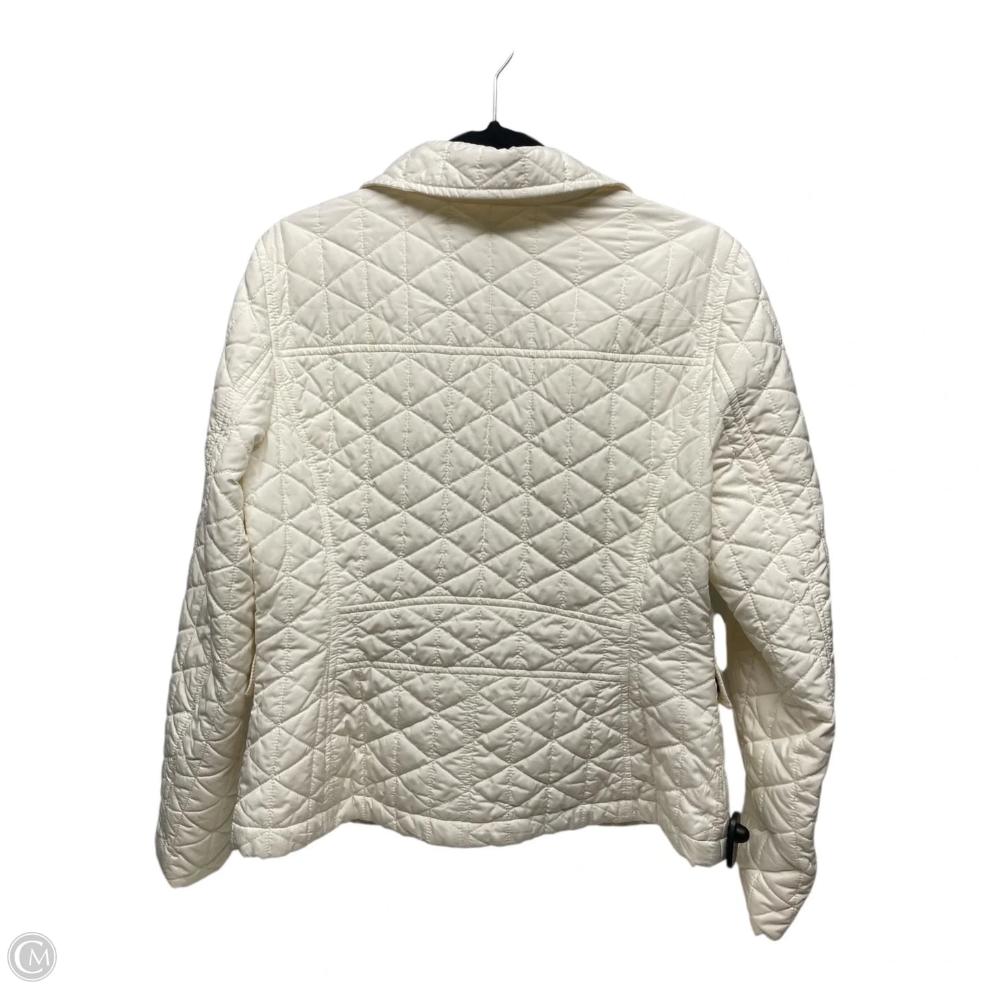 Jacket Puffer & Quilted By Loft In Cream, Size: 10
