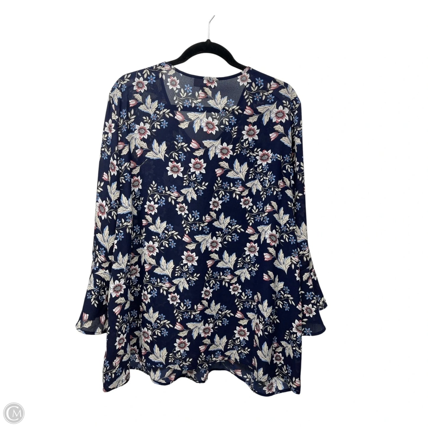 Top Long Sleeve By Style And Company In Floral Print, Size: 3x