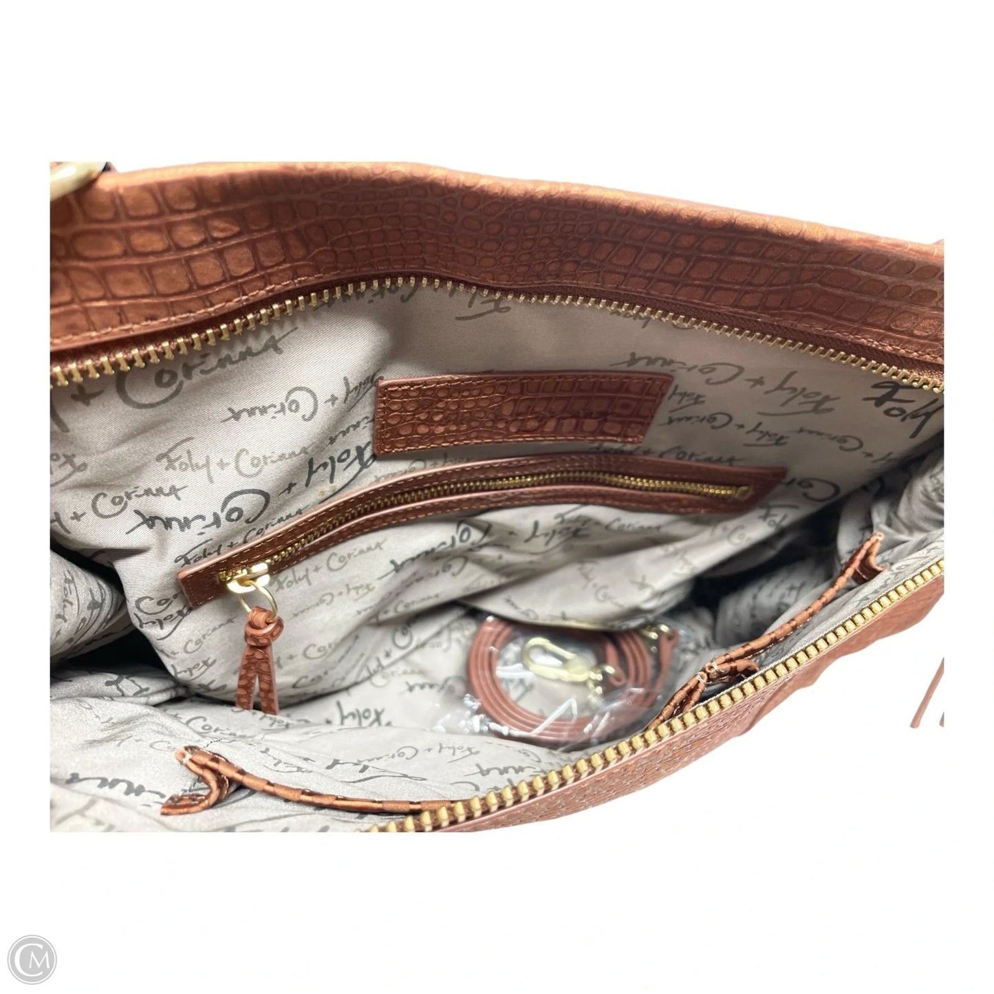 Handbag Leather By FOLY & CORINNA, Size: Large