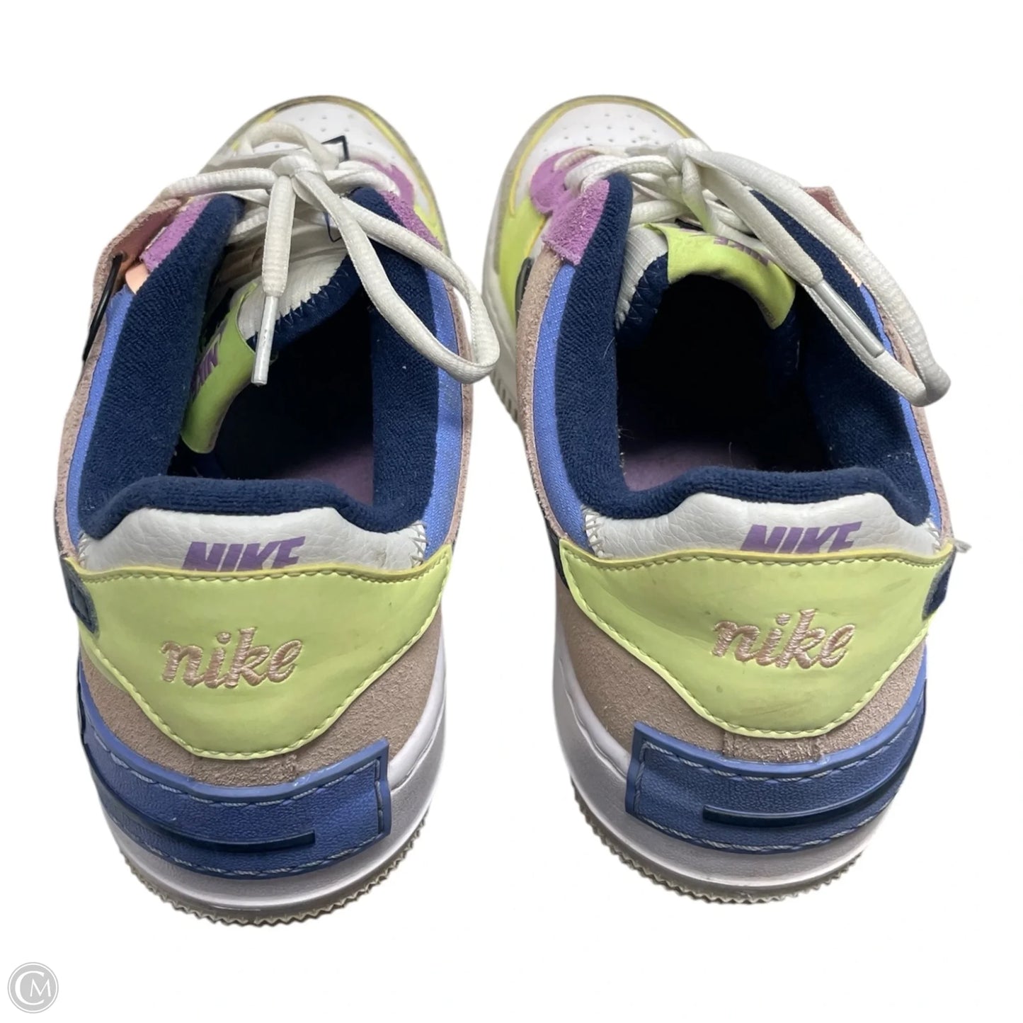 Shoes Sneakers By Nike In Purple & Yellow, Size: 10.5