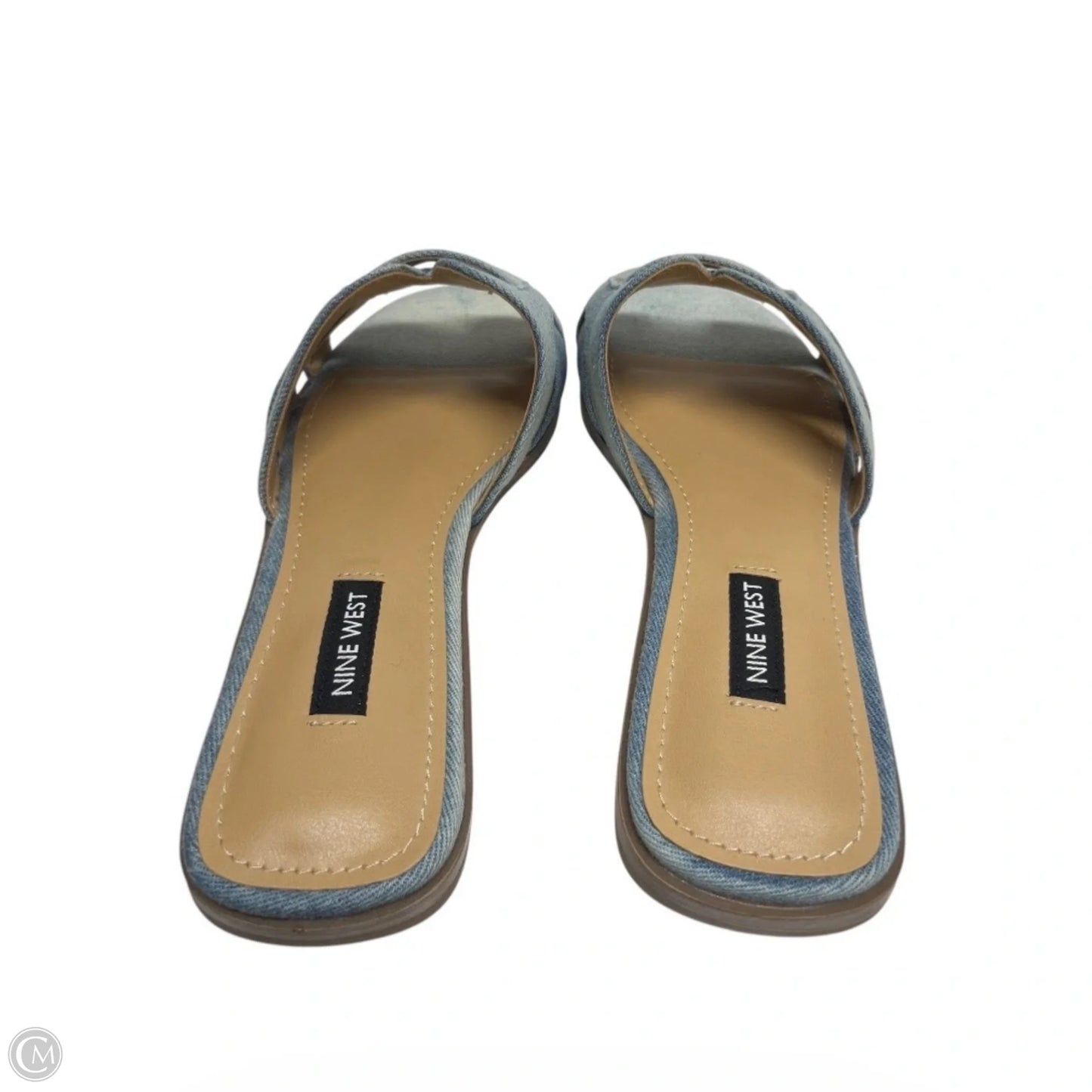 Sandals Flats By Nine West In Blue Denim, Size: 6.5