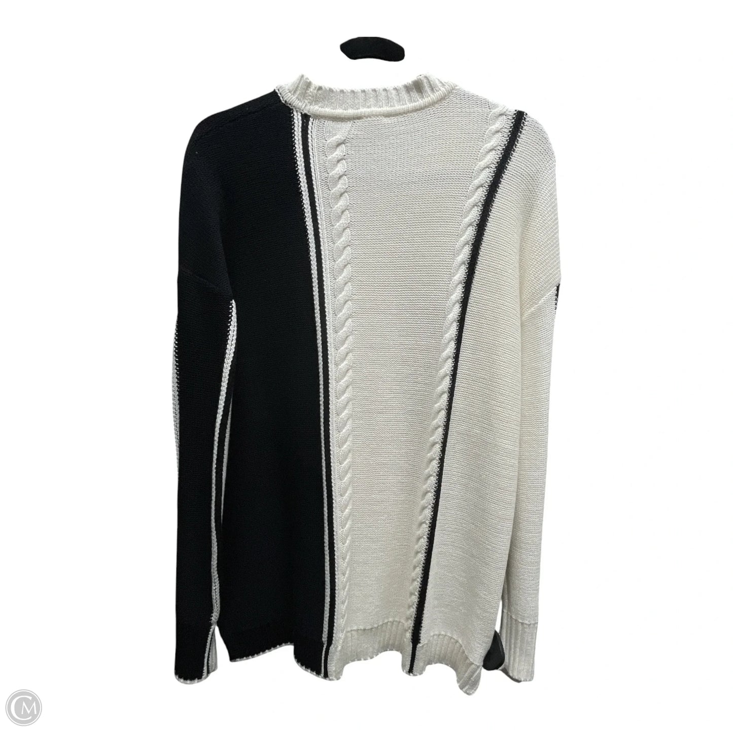 Sweater By Cabi In Black & Cream, Size: S