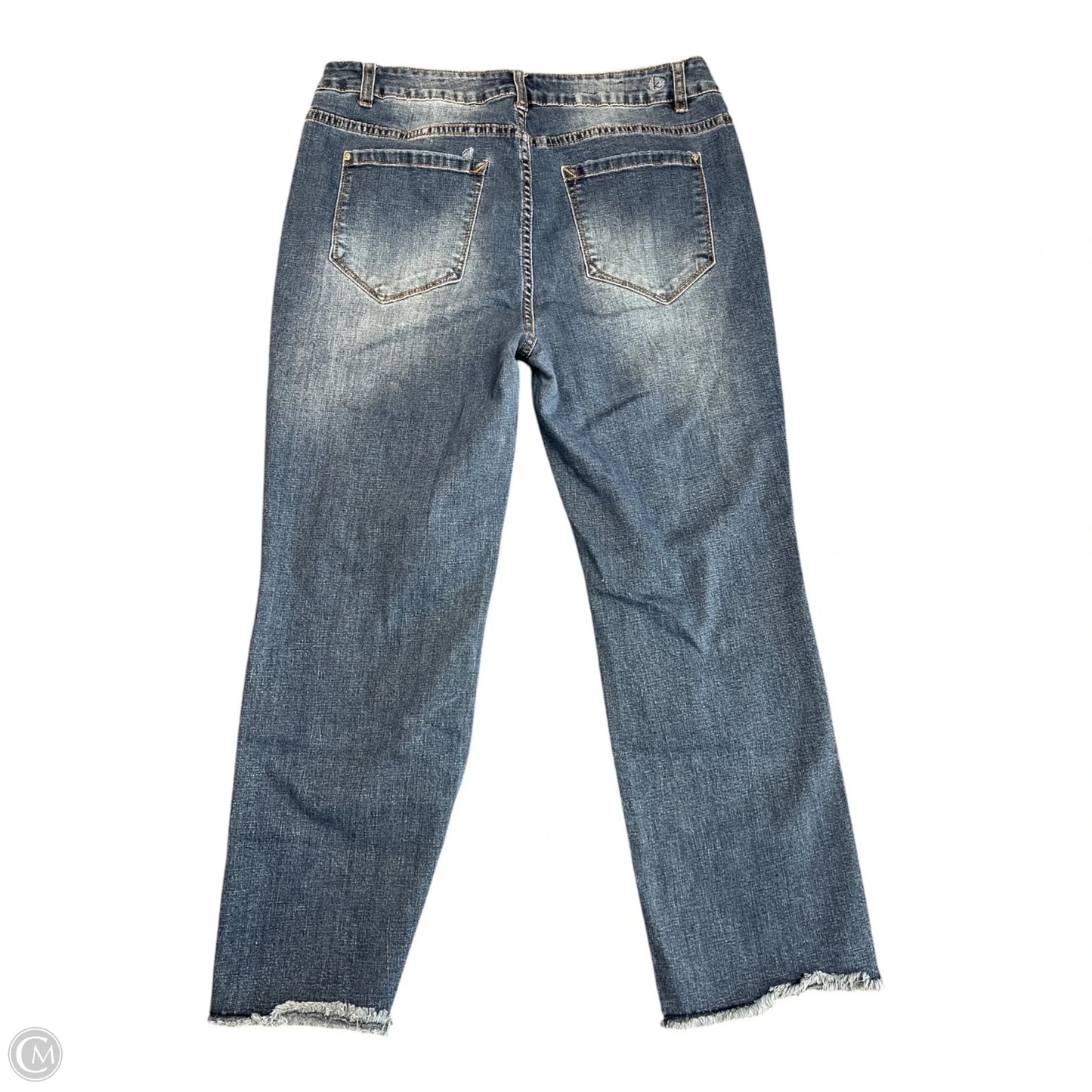Jeans Cropped By Kensie In Blue Denim, Size: 12
