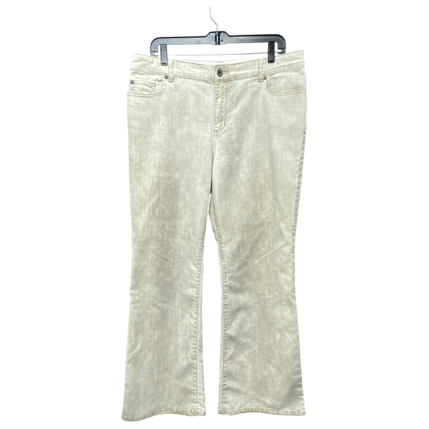 Jeans Boot Cut By Chicos In Beige, Size: L