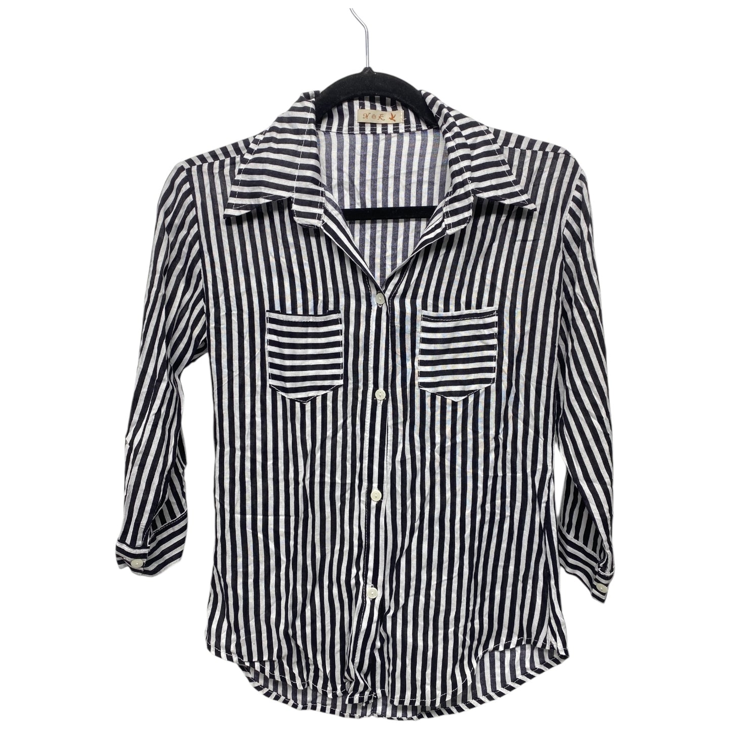 Top Long Sleeve By NOK In Striped Pattern, Size: S