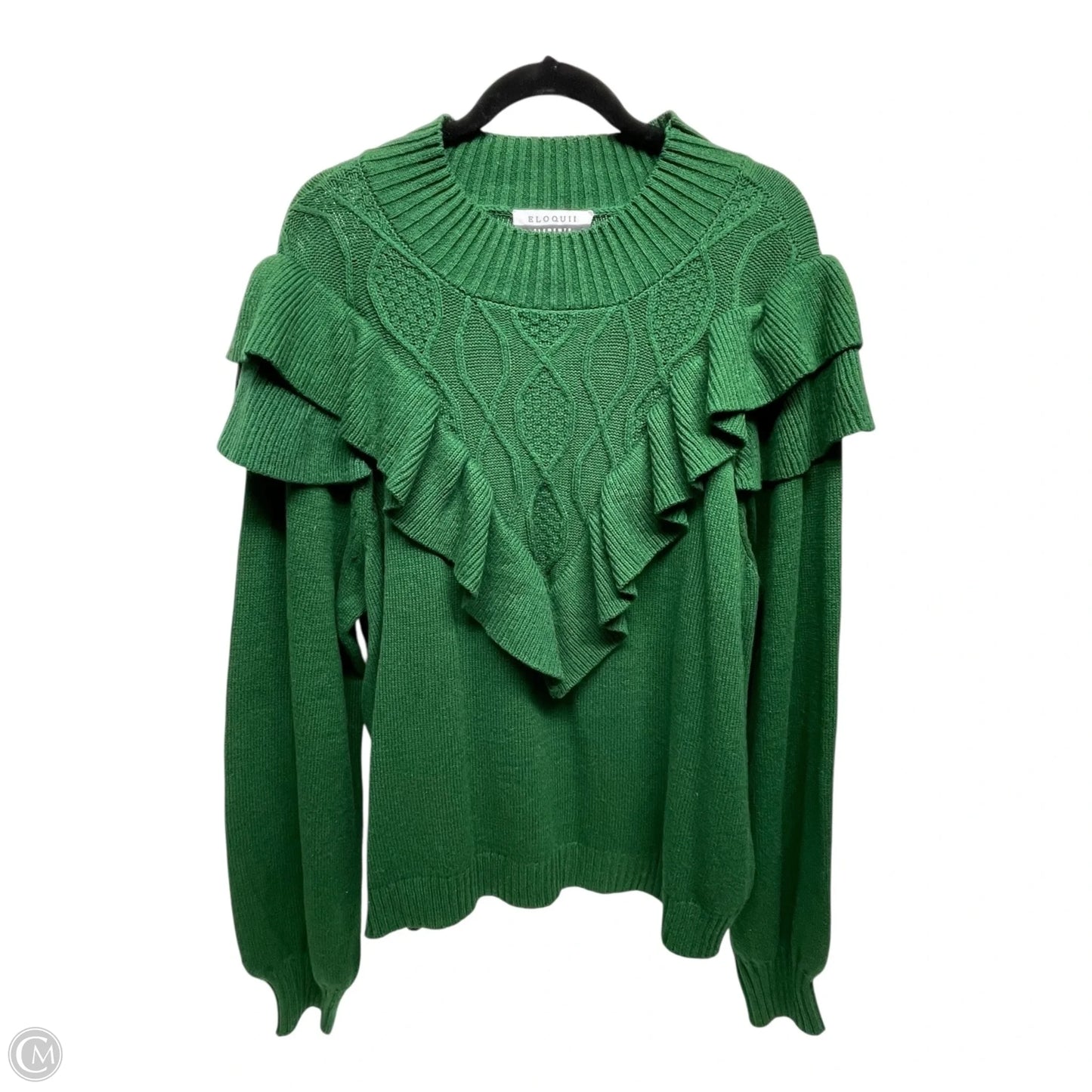 Sweater By Eloquii In Green, Size: 3x