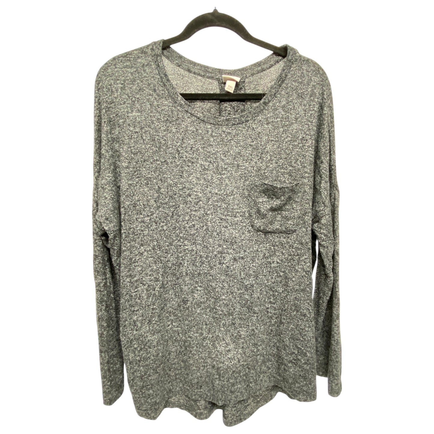 Top Long Sleeve By Merona In Grey, Size: Xxl