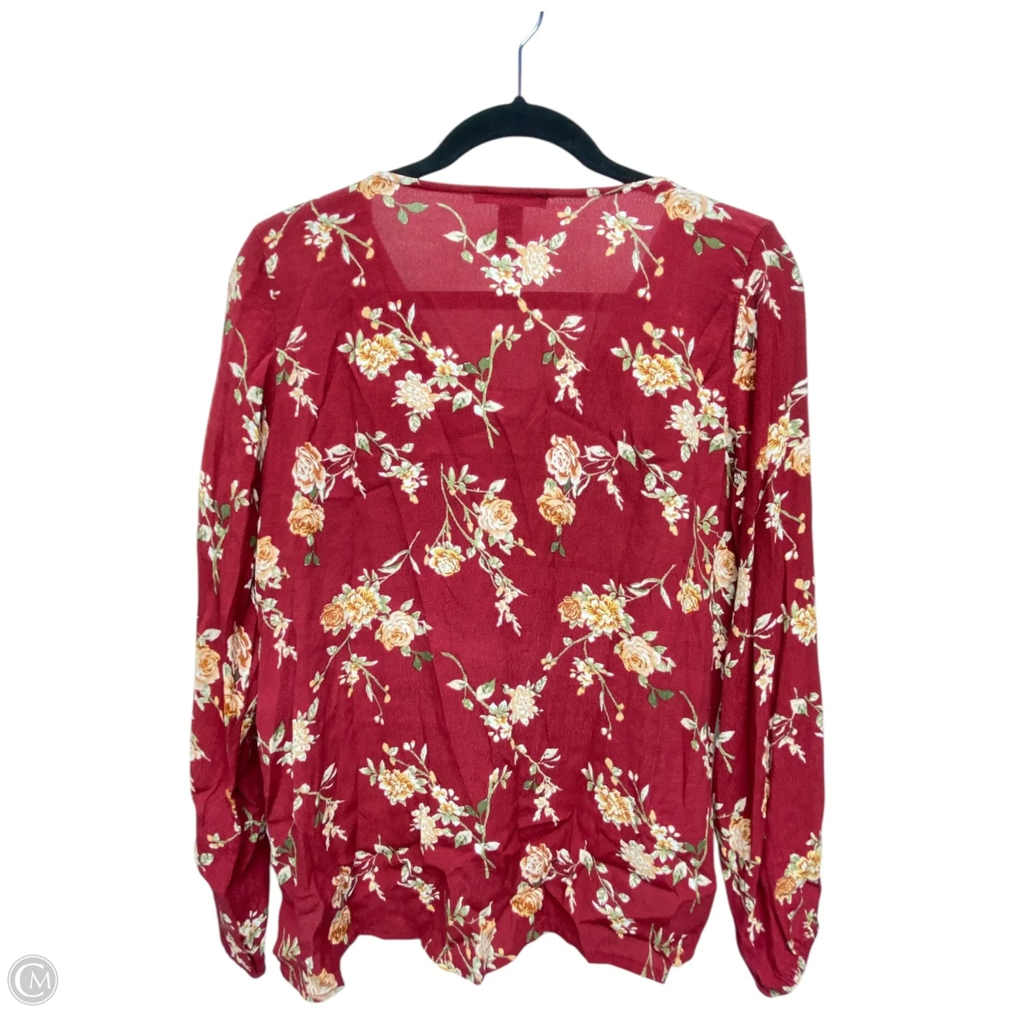 Top Long Sleeve By Forever 21 In Floral Print, Size: M