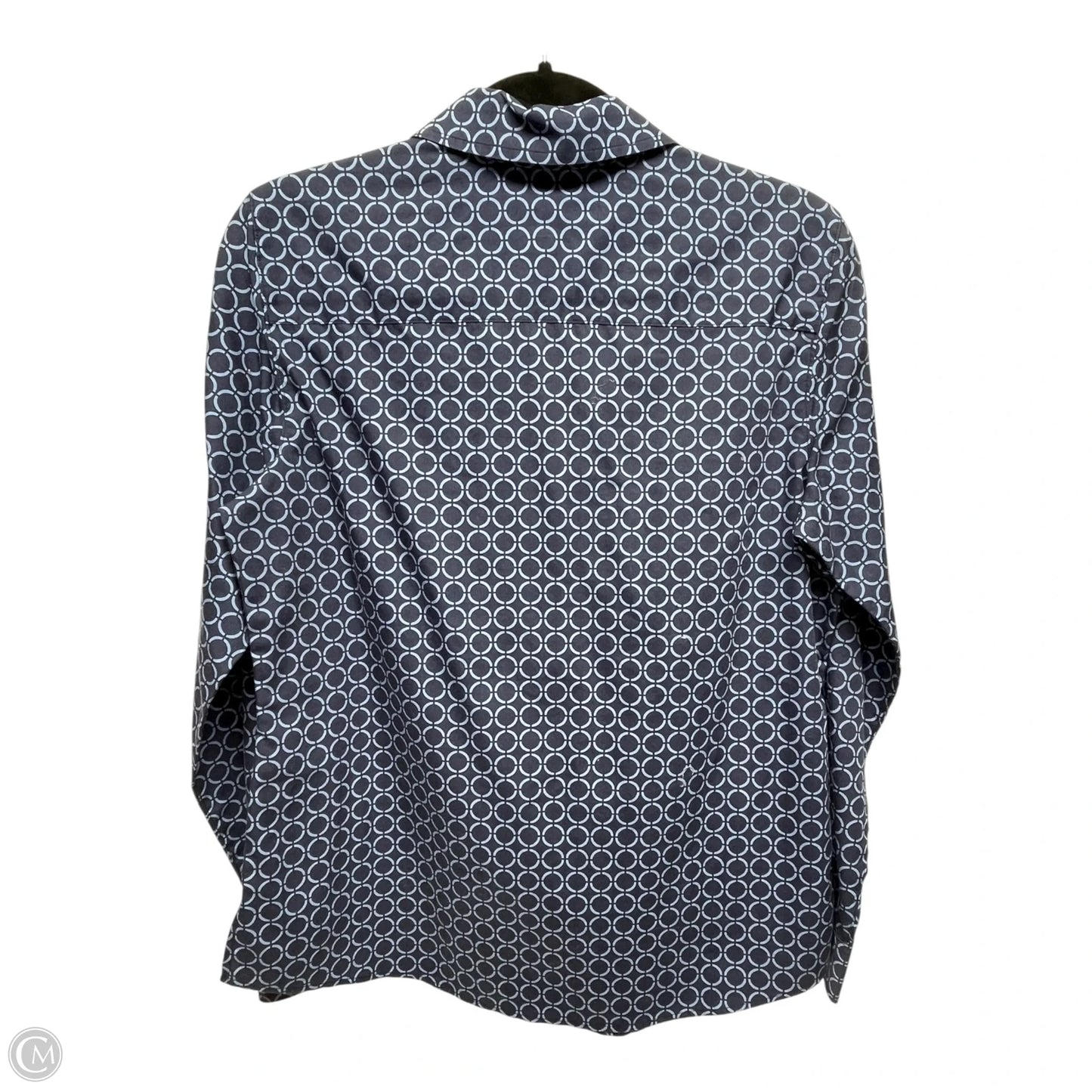 Top Long Sleeve By Foxcroft In Geometric Pattern, Size: 6