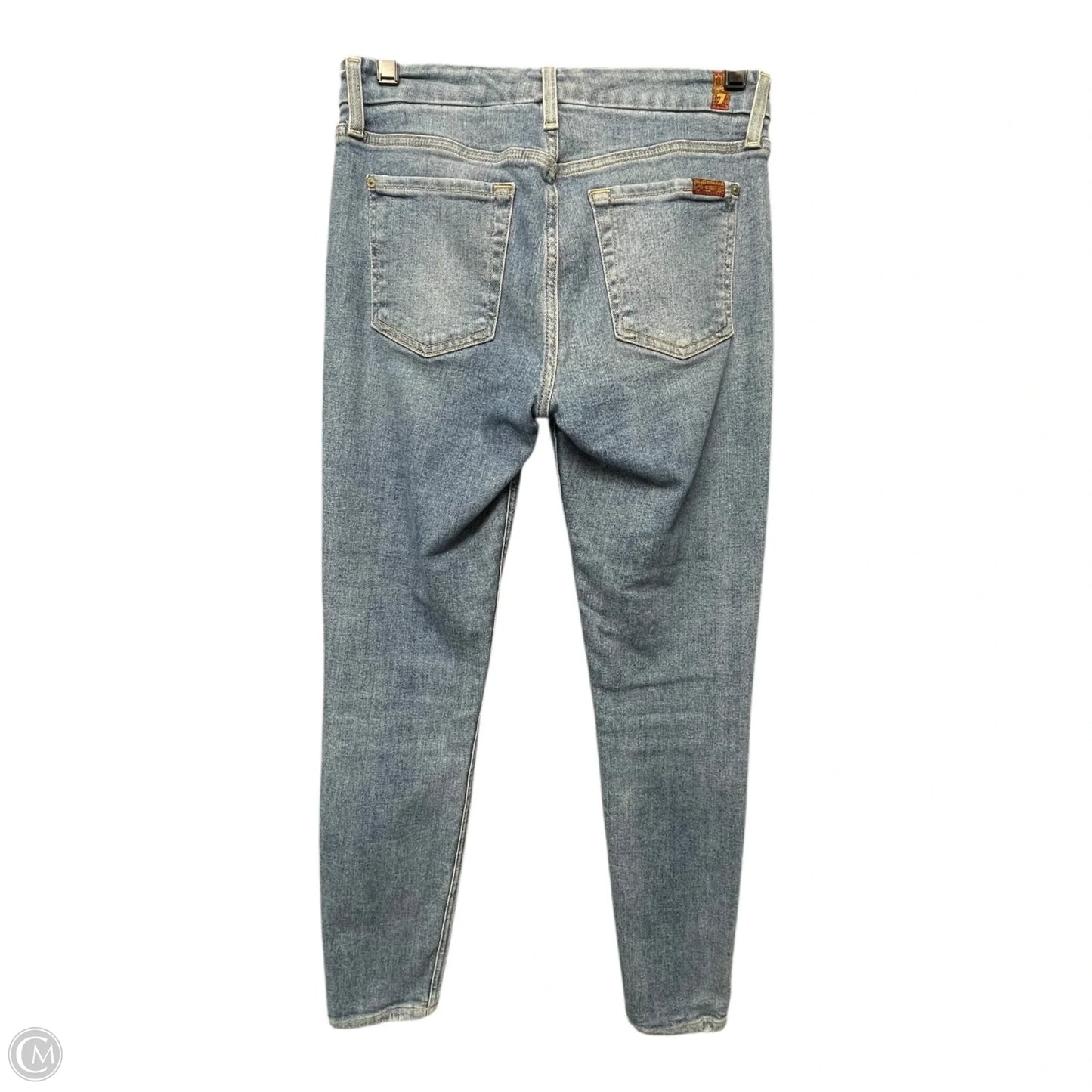 Jeans Skinny By 7 For All Mankind In Blue Denim, Size: 4