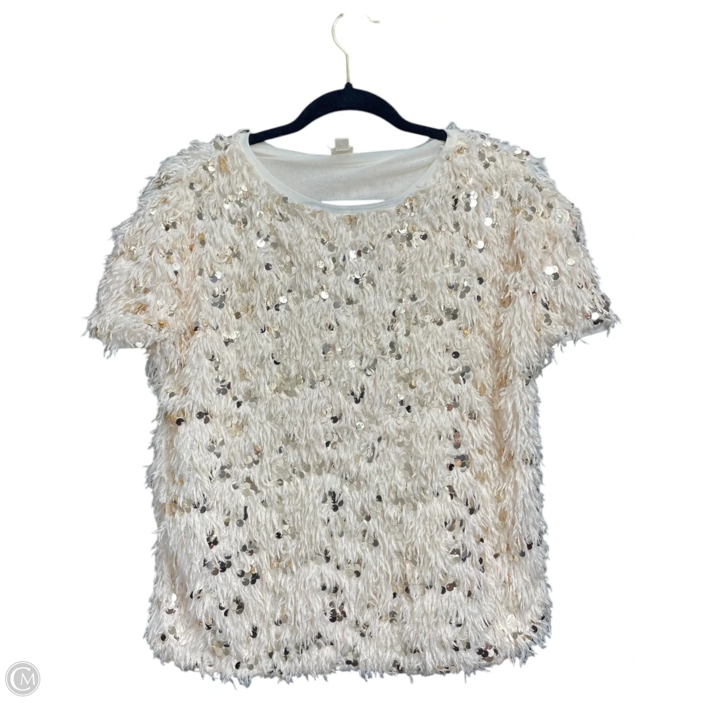 Sweater Short Sleeve By Ivy Jane In Cream, Size: M