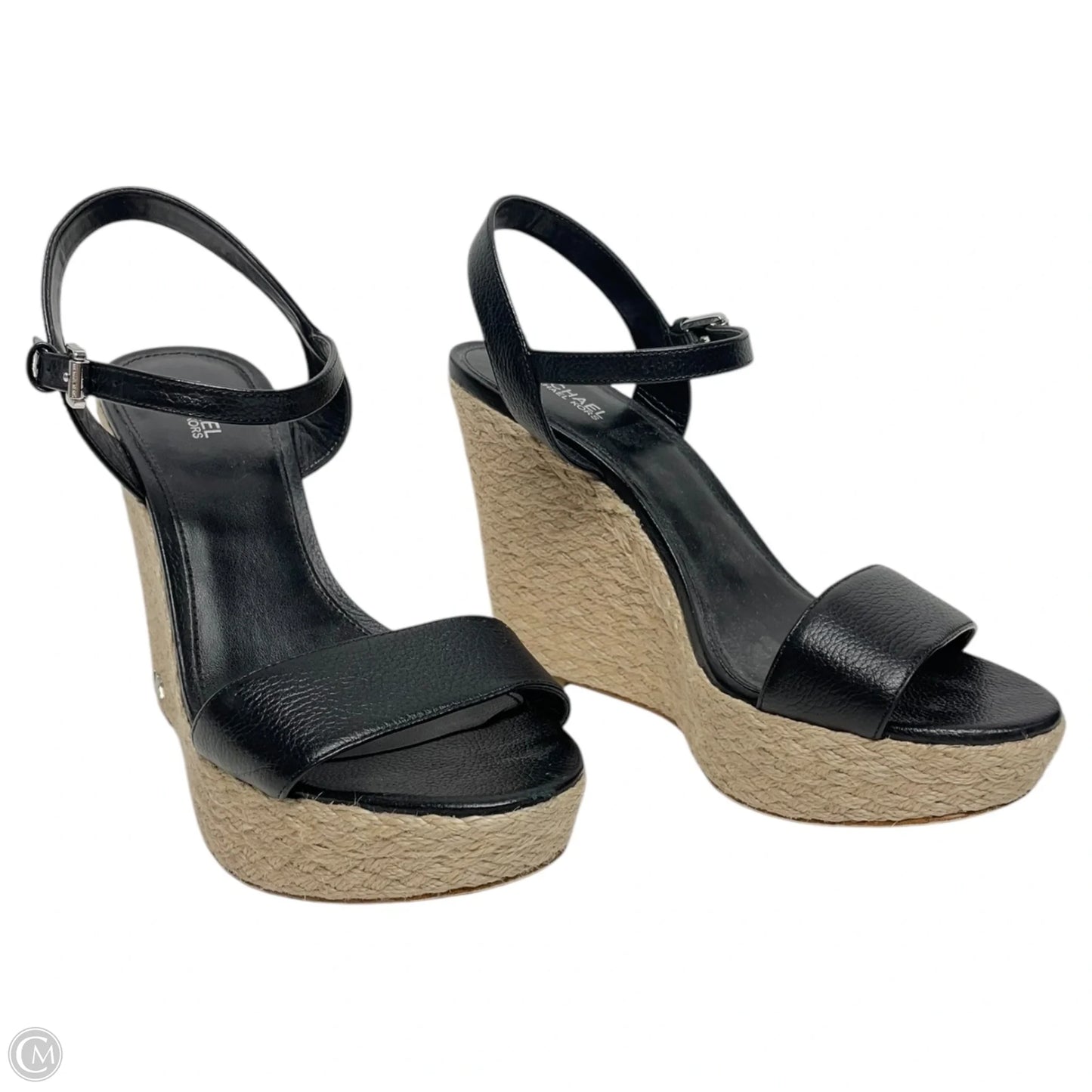 Sandals Heels Wedge By Michael By Michael Kors In Black, Size: 8