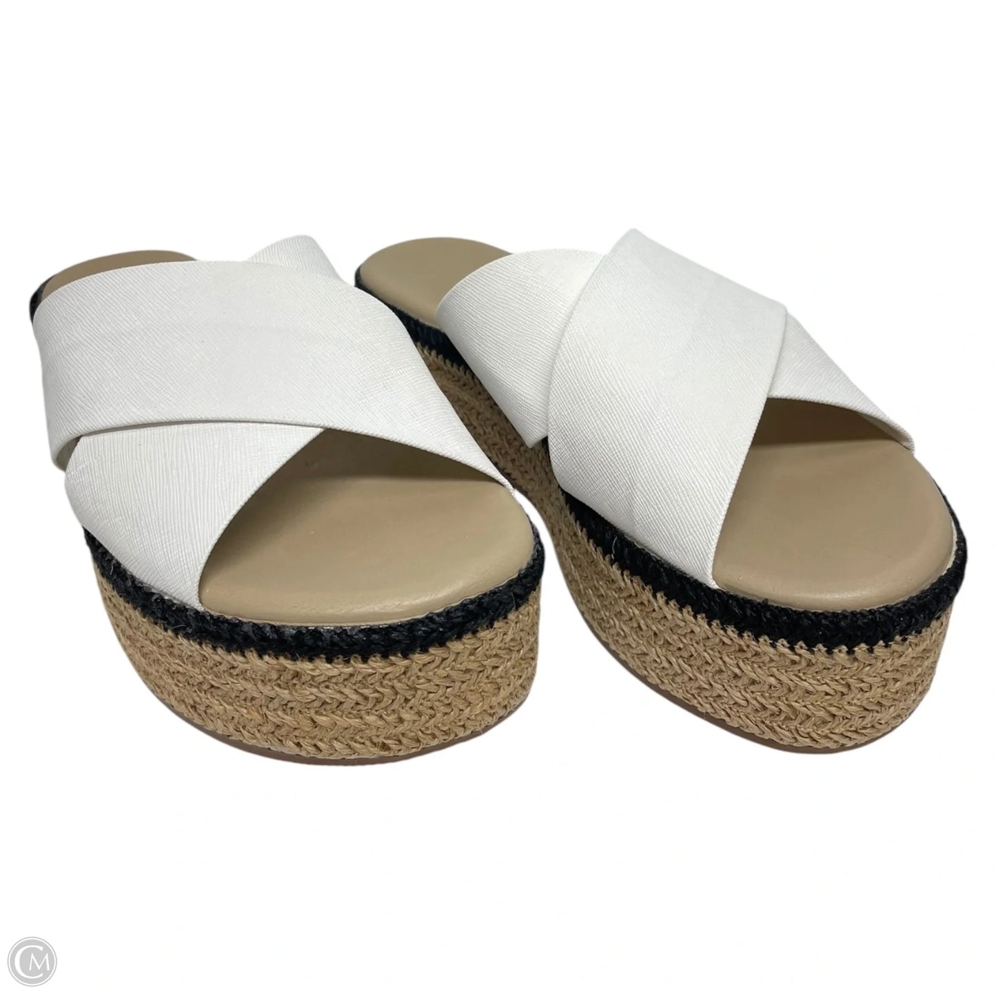 Sandals Heels Platform By Beira Rio In White, Size: 8
