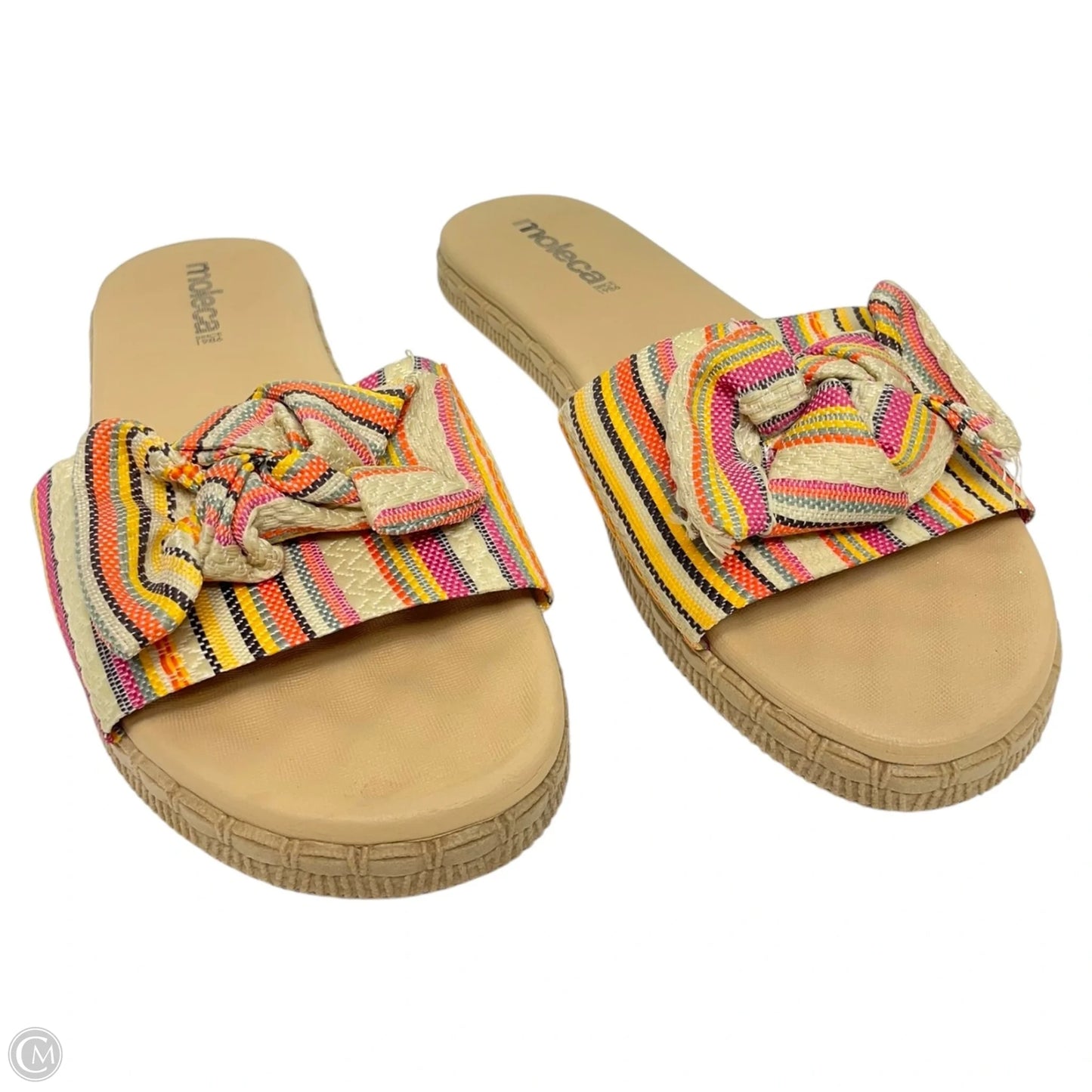 Sandals Flats By Moleca In Multi-colored, Size: 8