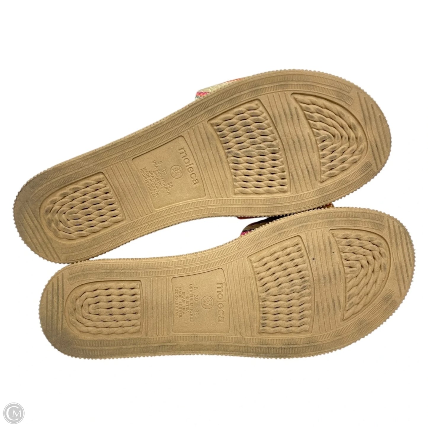 Sandals Flats By Moleca In Multi-colored, Size: 8