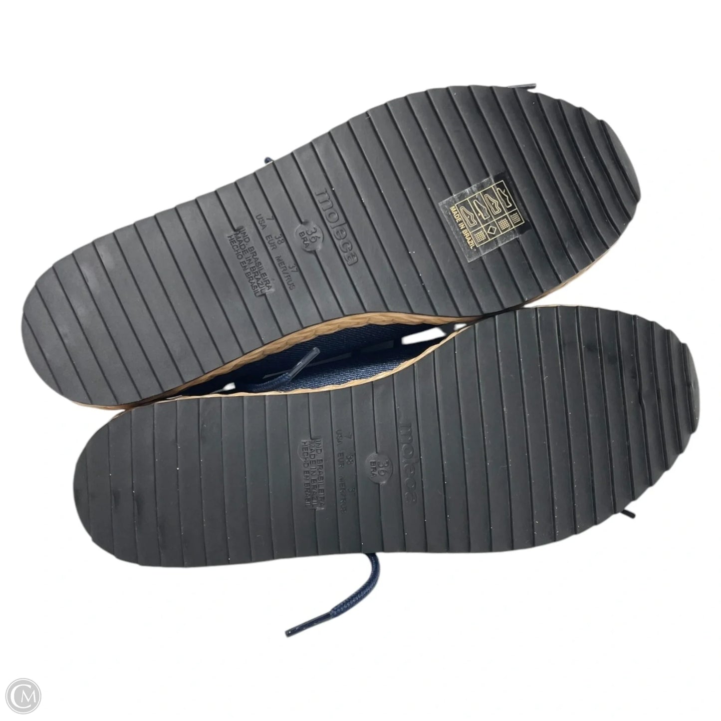 Shoes Sneakers By Moleca In Blue Denim, Size: 7