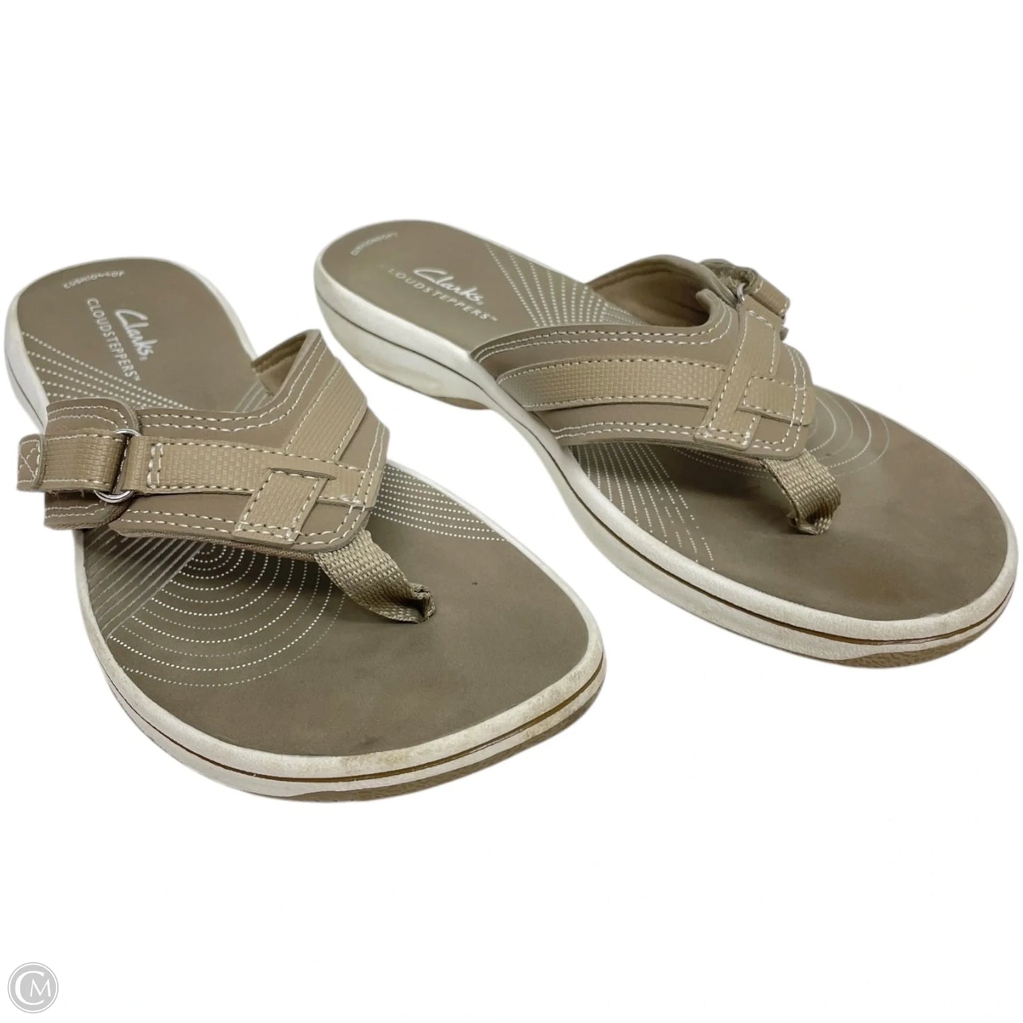 Sandals Flats By Clarks In Taupe, Size: 7