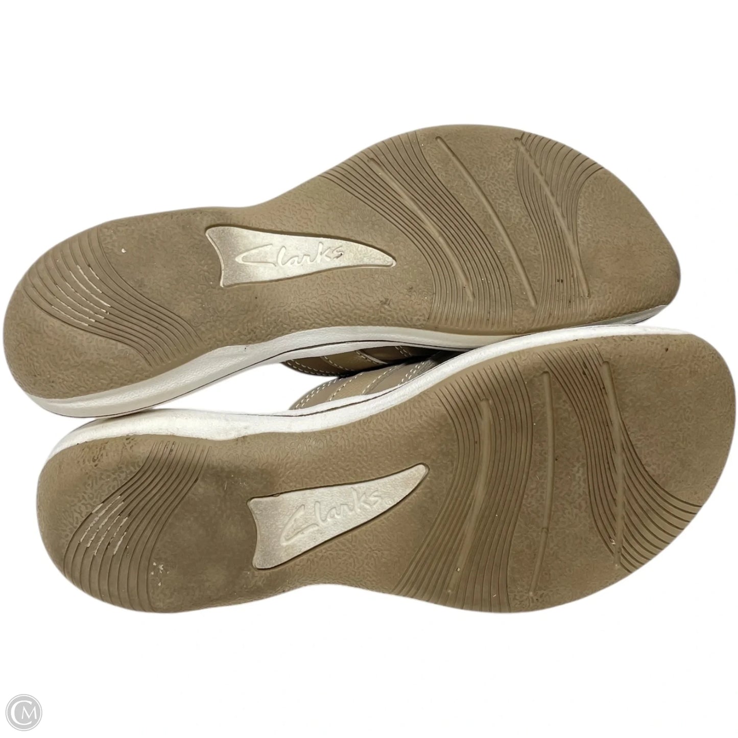 Sandals Flats By Clarks In Taupe, Size: 7